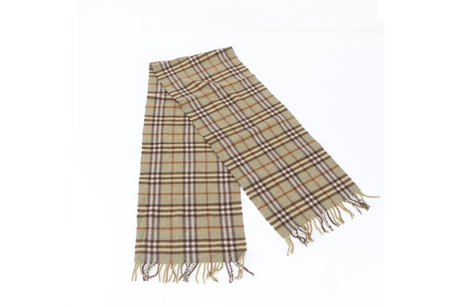 Tag attached, 100% cashmere, Nova Check pattern scarf. — view 2