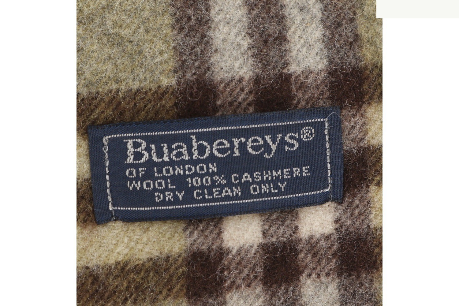 Tag attached, 100% cashmere, Nova Check pattern scarf. — view 5