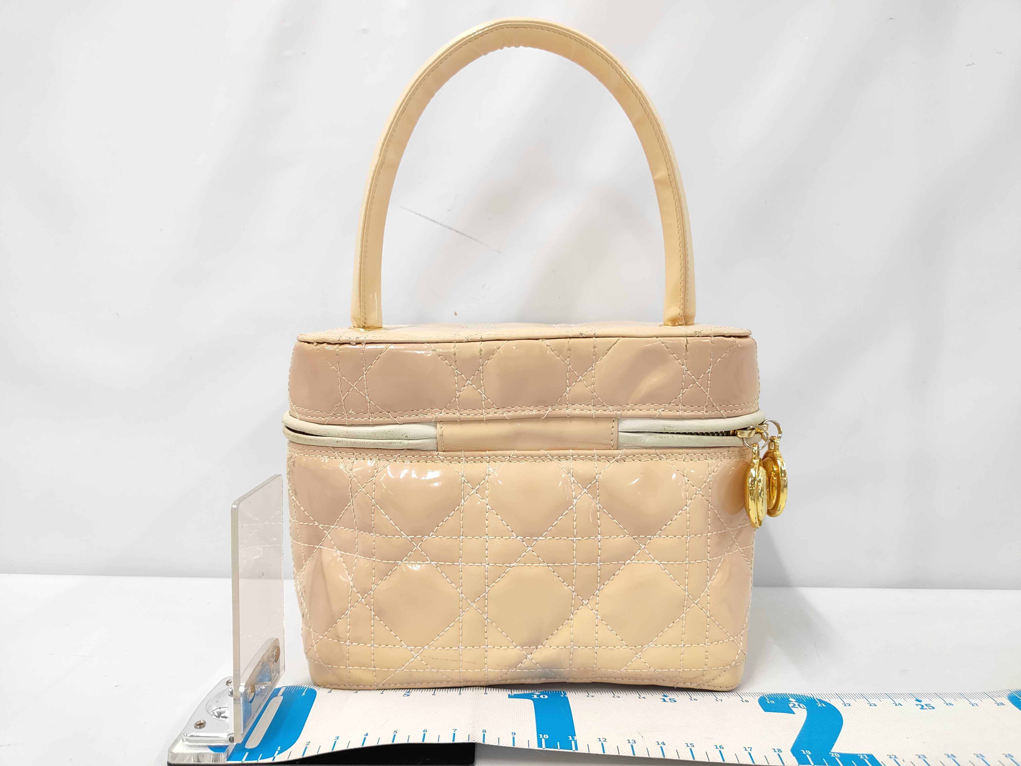 Cannage Vanity Top Handle Vanity Bag with Mirror — view 2