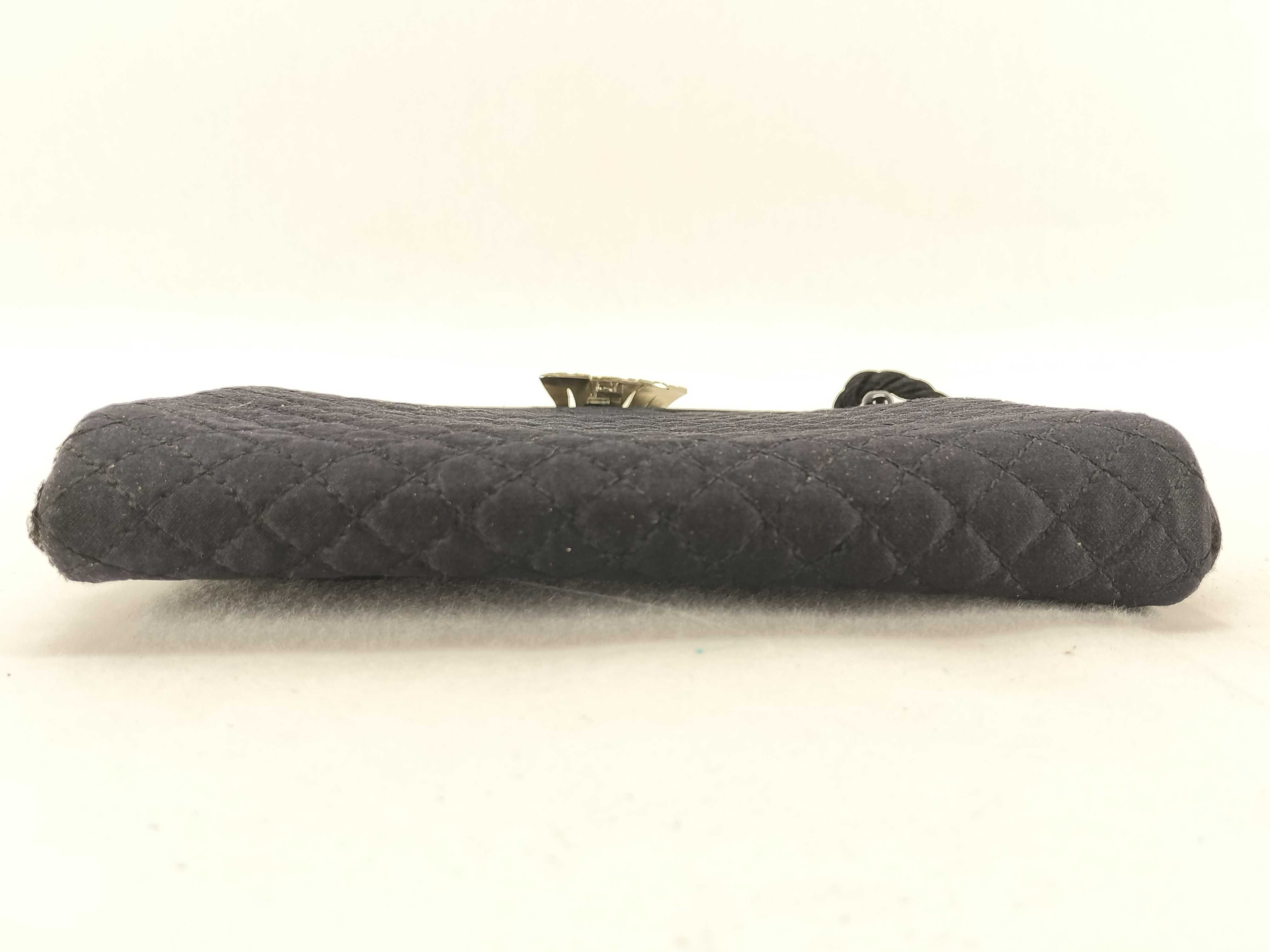 Satin Quilted Clasp Shoulder Bag — view 7