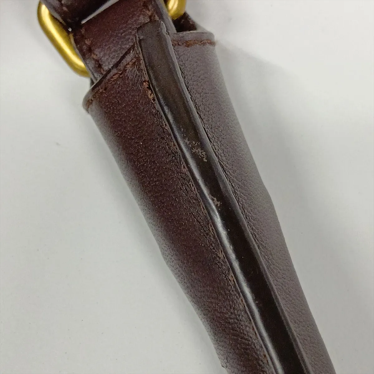 Intrecciato Leather Handbag, Brown, 173398, with Mirror — view 14