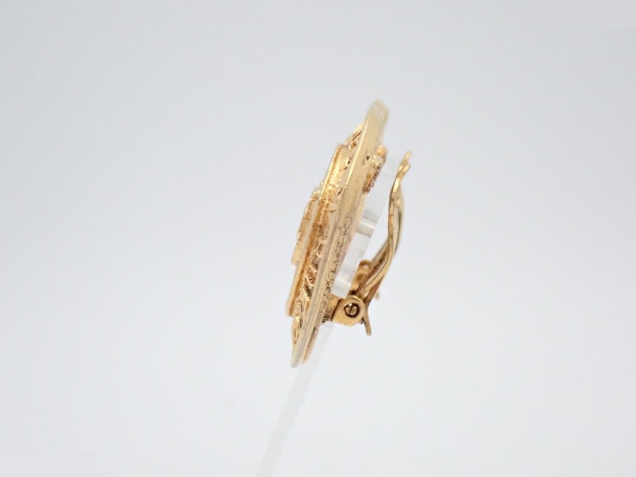 Earrings with Coco Mark design, gold. — view 3