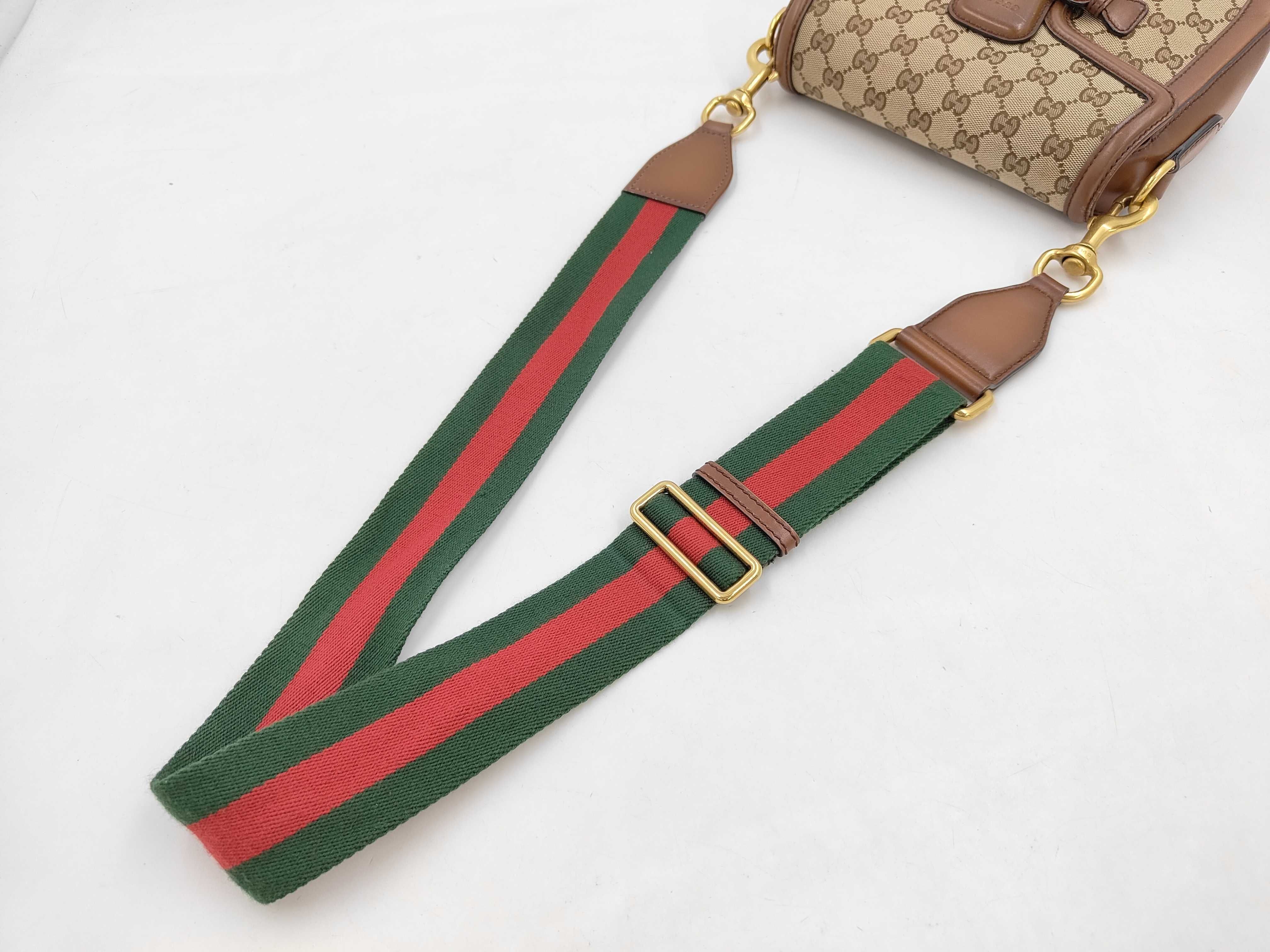 GG Canvas Gucci GG Canvas Horsebit Canvas Leather Shoulder Bag Brown 383848 Shoulder Bag — view 5