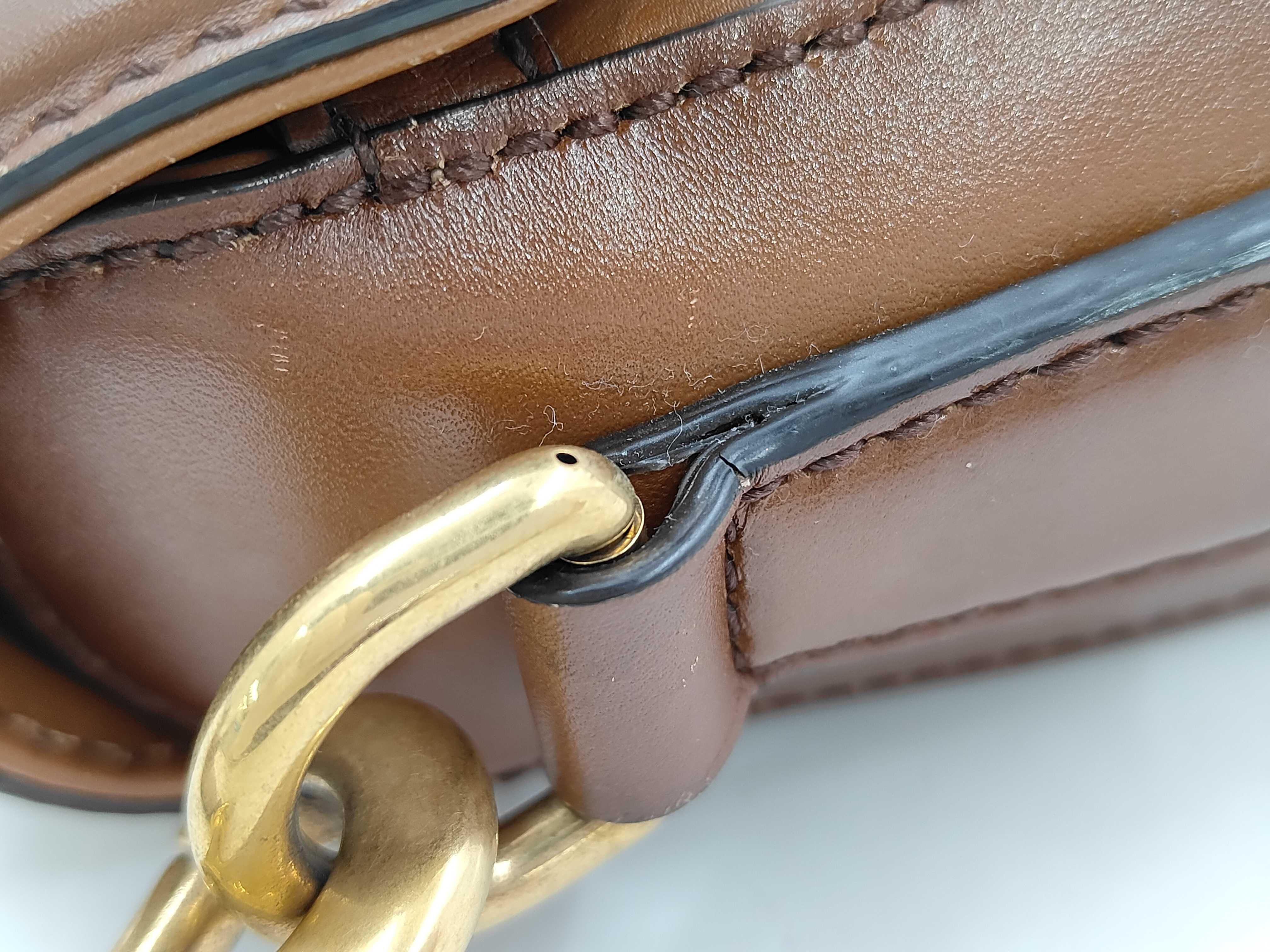 GG Canvas Gucci GG Canvas Horsebit Canvas Leather Shoulder Bag Brown 383848 Shoulder Bag — view 7
