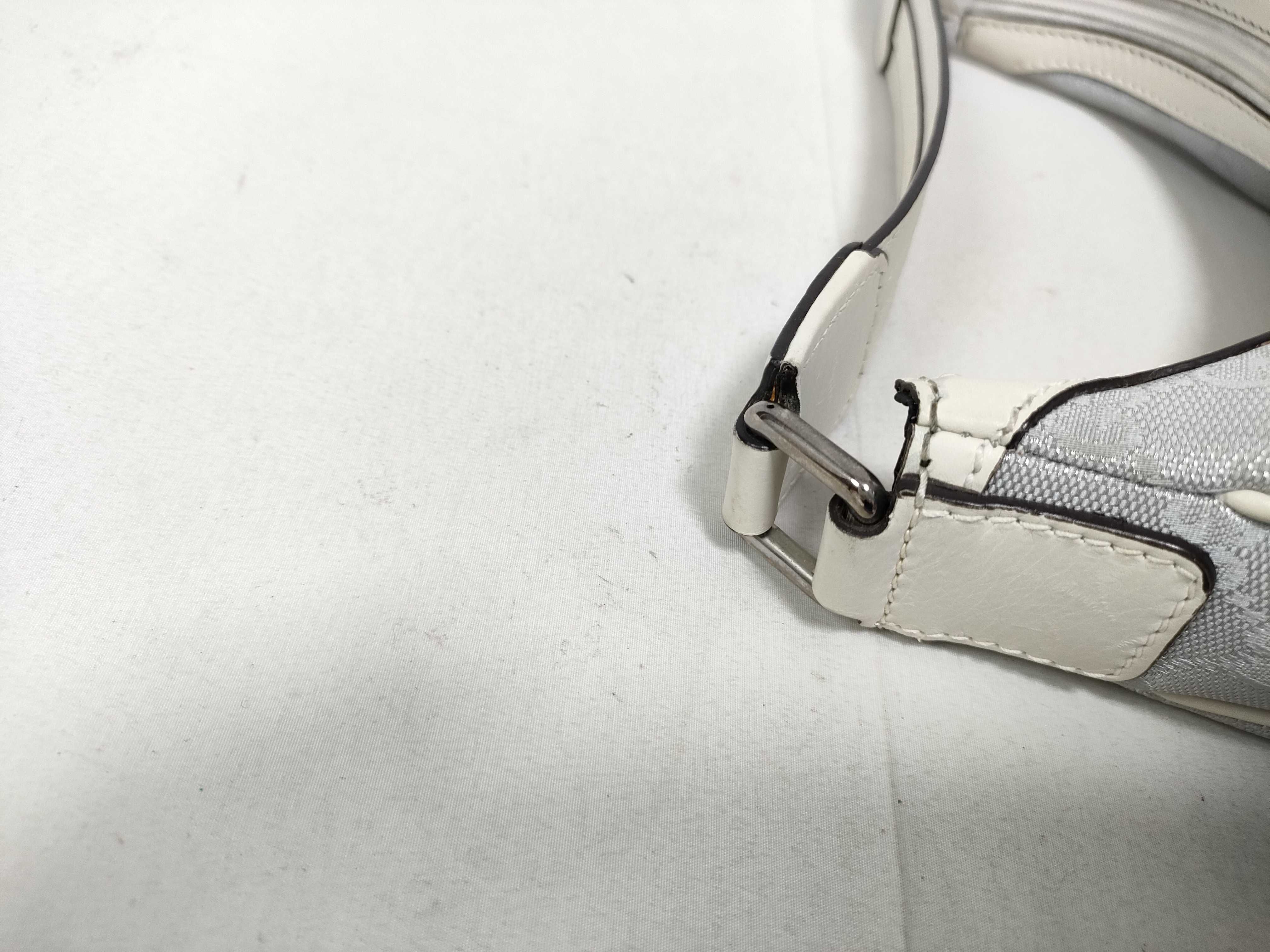 Satin Canvas One-Shoulder Bag 263757 Silver Shoulder Bag — view 7