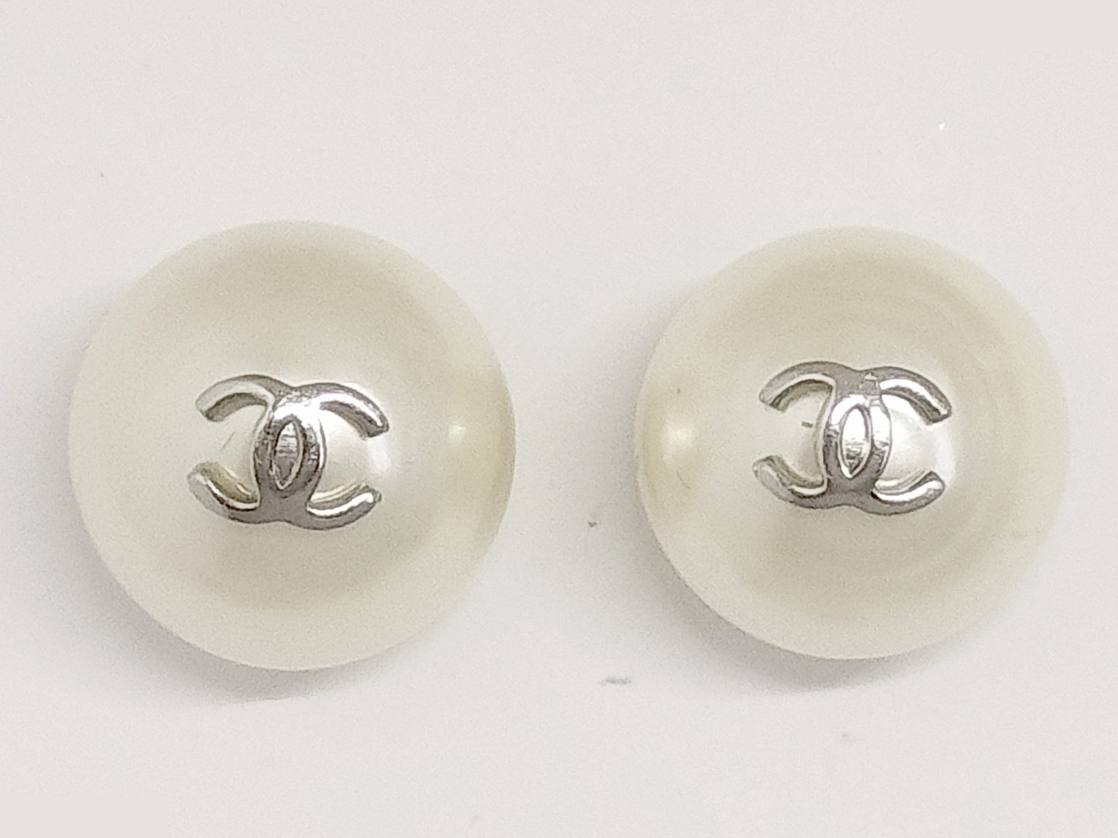 Coco F Pearl Silver Earrings — view 7