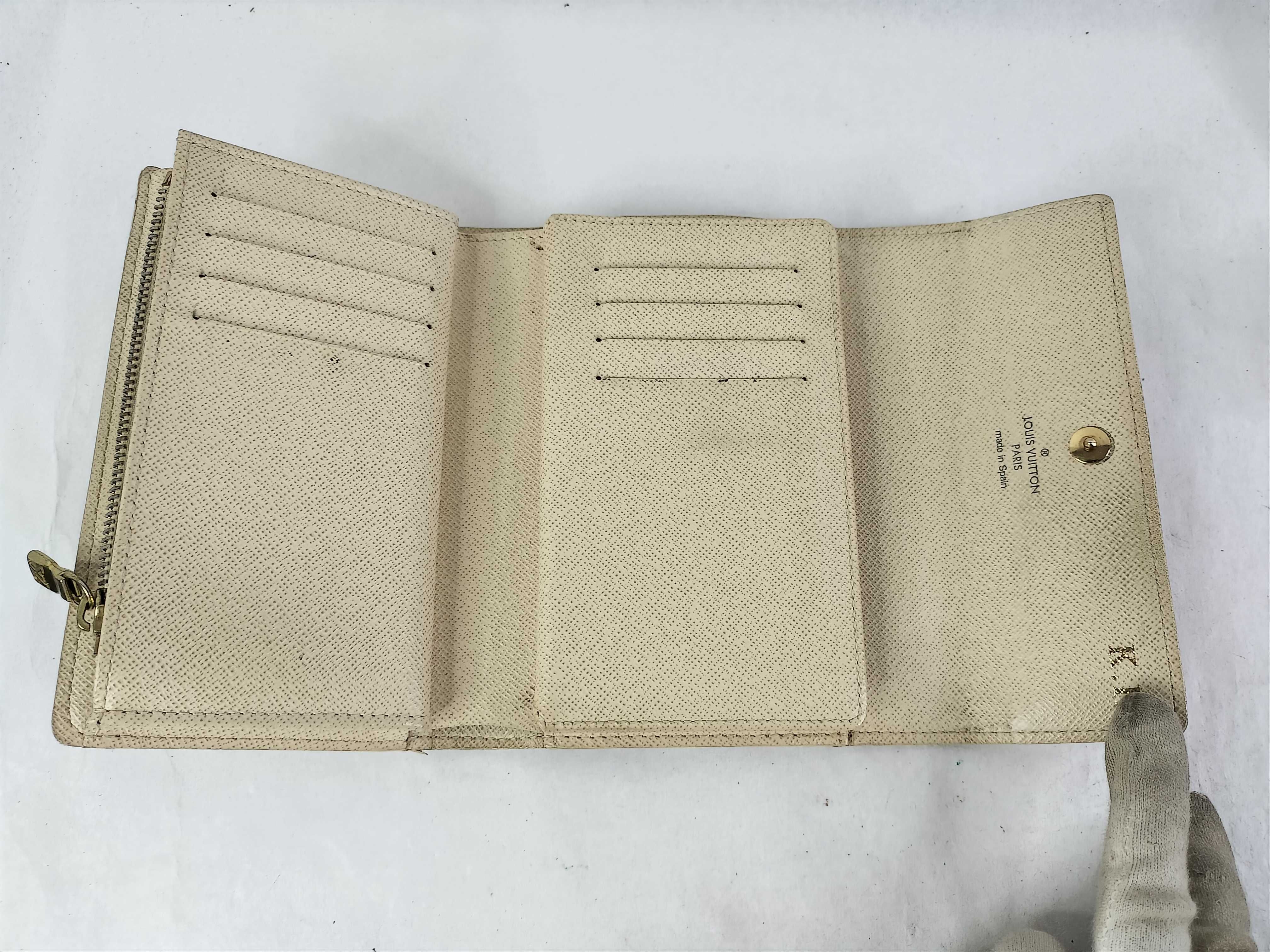 Damier Azur Portefeuille Alexandra wallet with initials — view 11