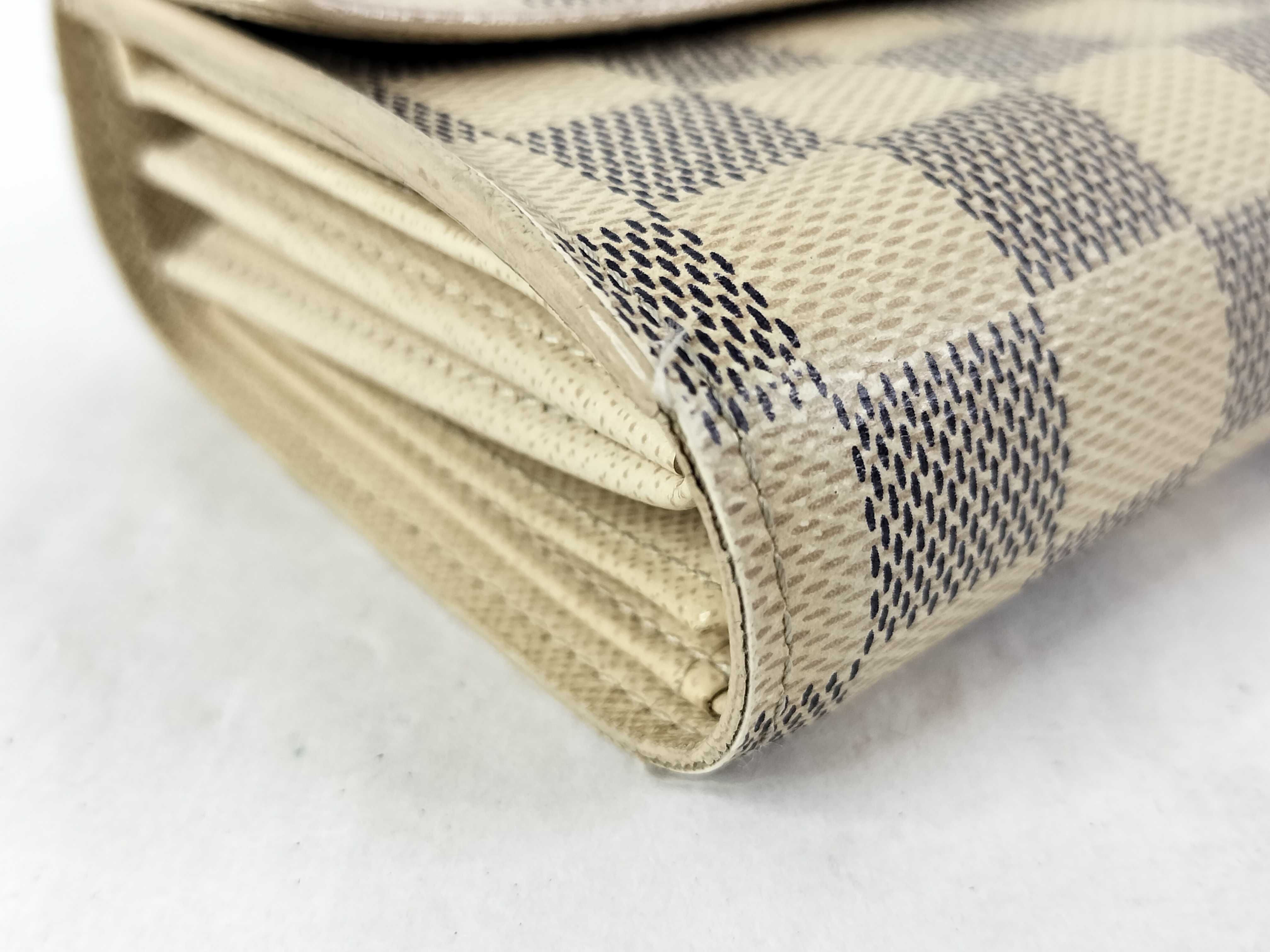 Damier Azur Portefeuille Alexandra wallet with initials — view 3