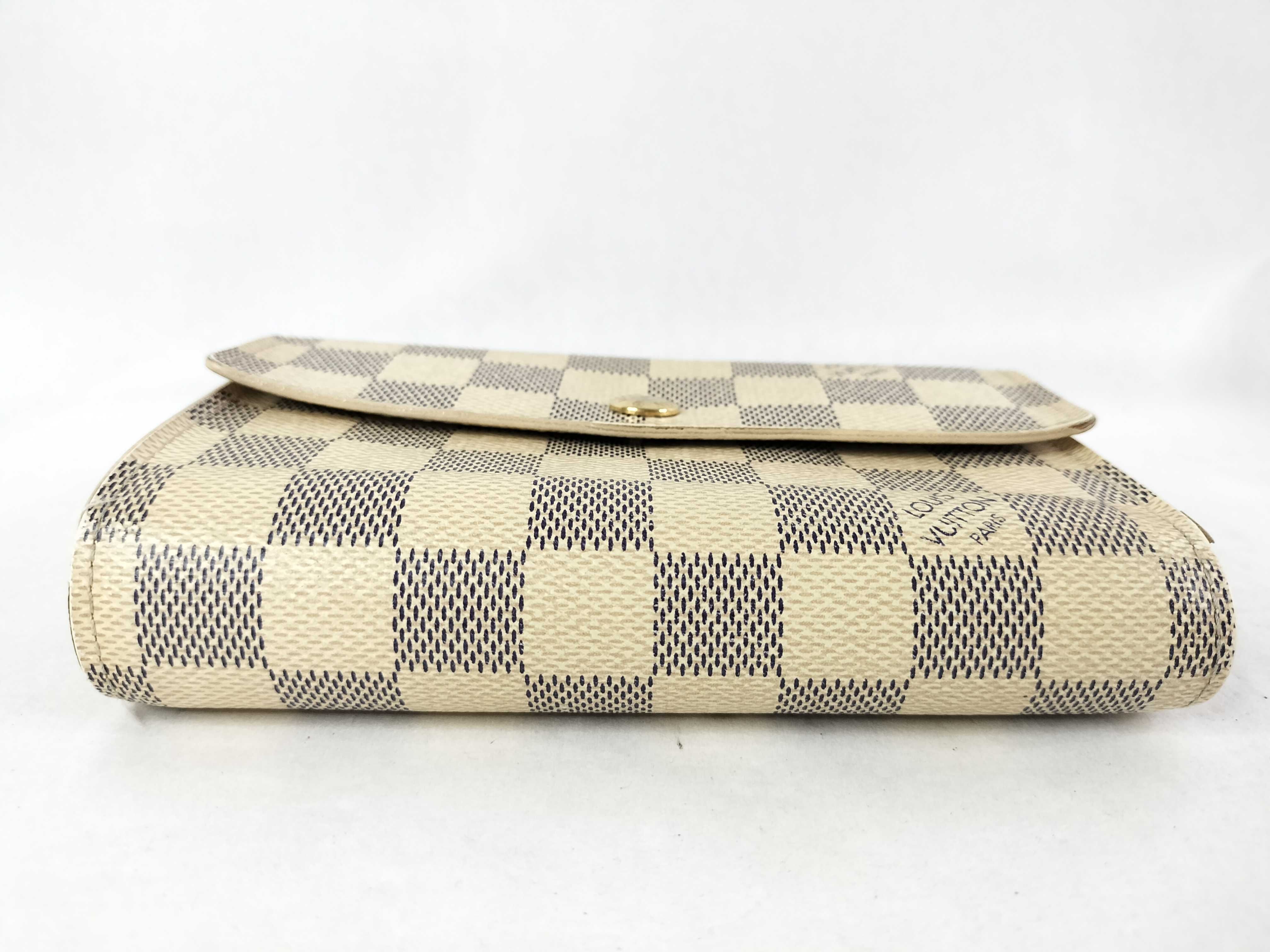 Damier Azur Portefeuille Alexandra wallet with initials — view 4