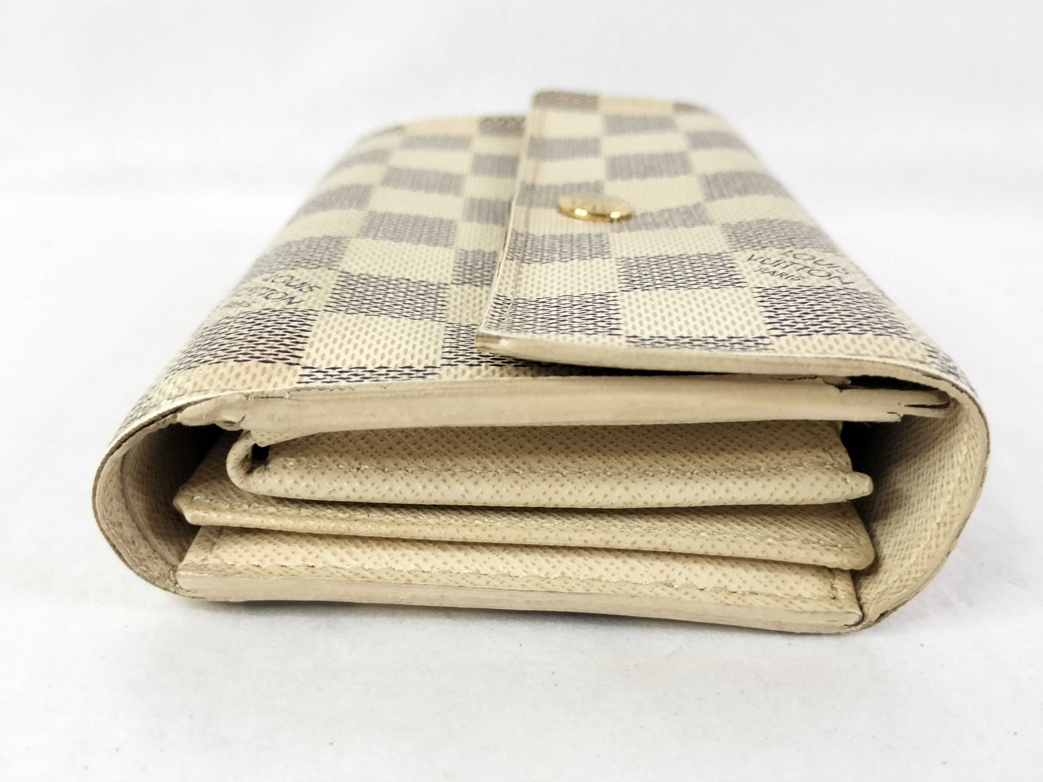 Damier Azur Portefeuille Alexandra wallet with initials — view 5