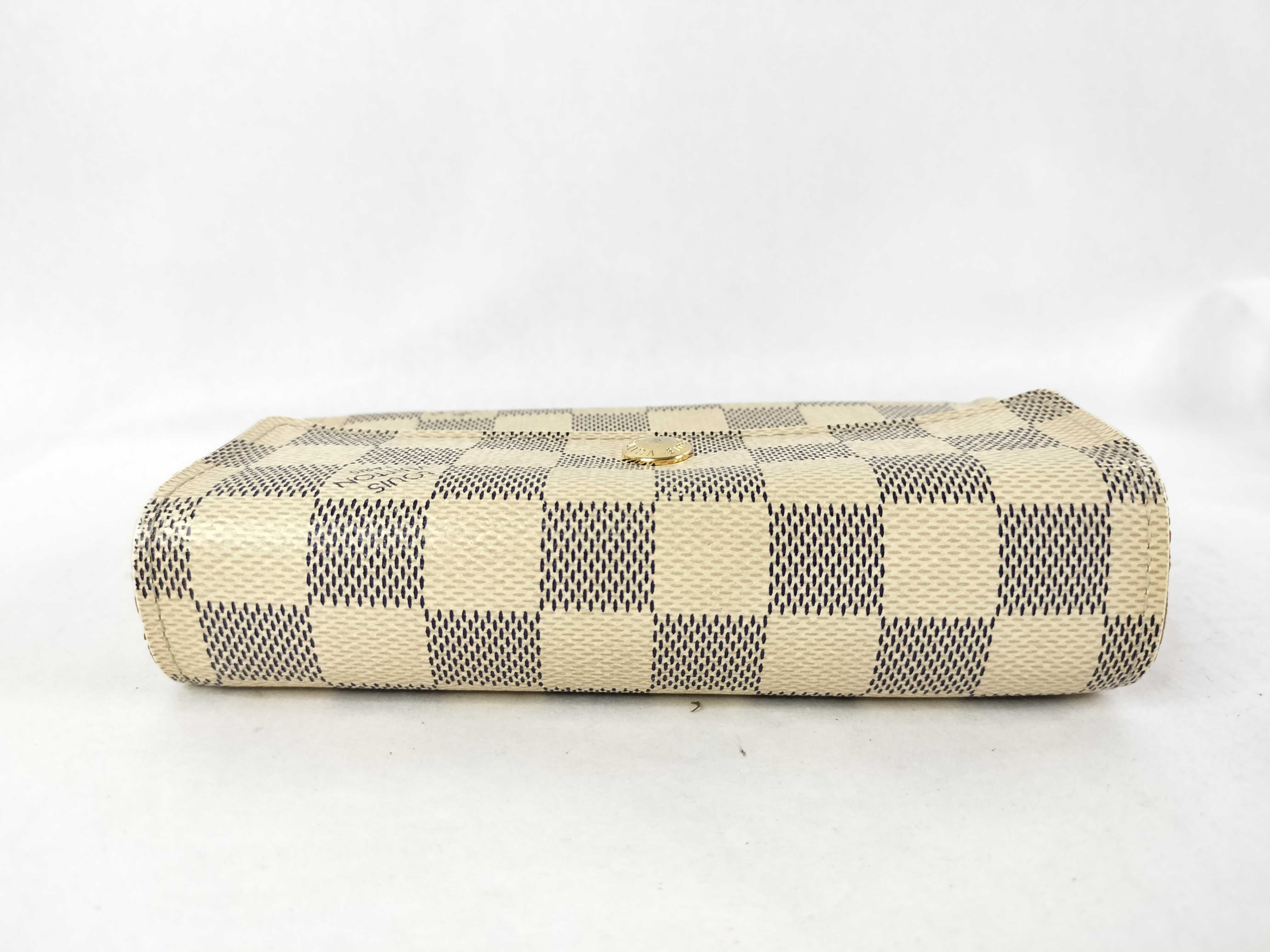 Damier Azur Portefeuille Alexandra wallet with initials — view 6
