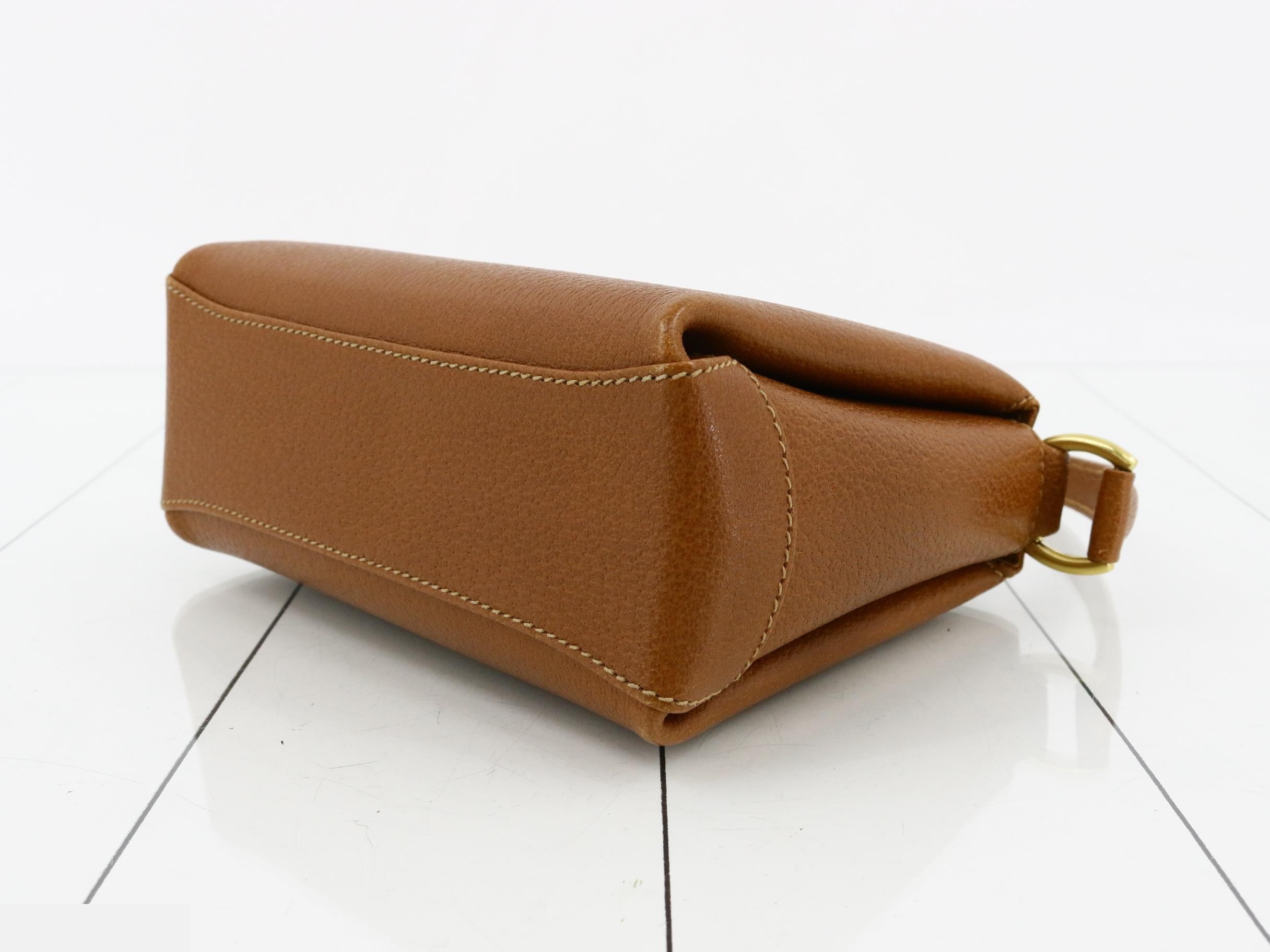 Bamboo Leather Turnlock Handbag 000.33.0240 Brown — view 6
