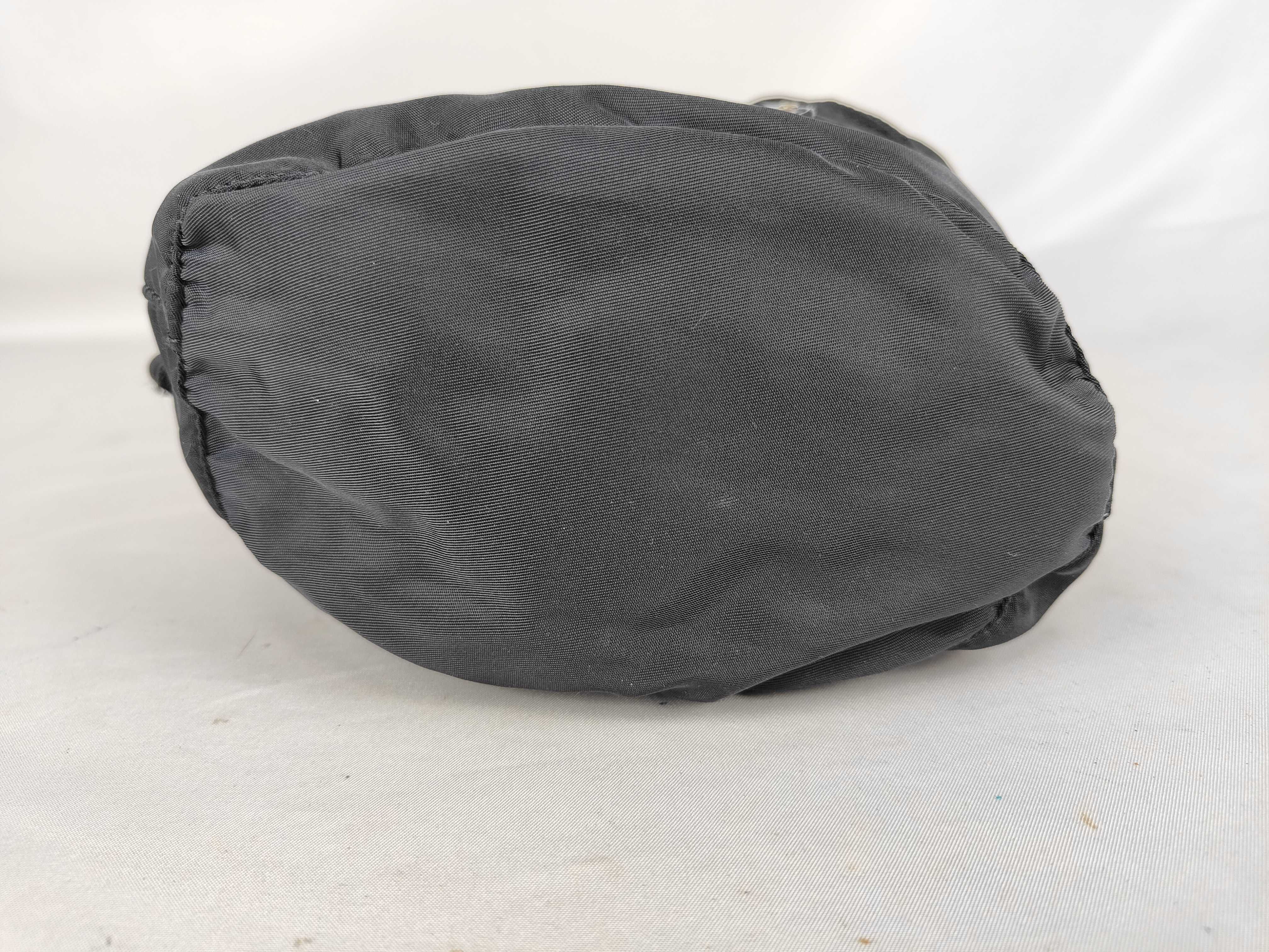 Nylon Drawstring Pouch, Black — view 5