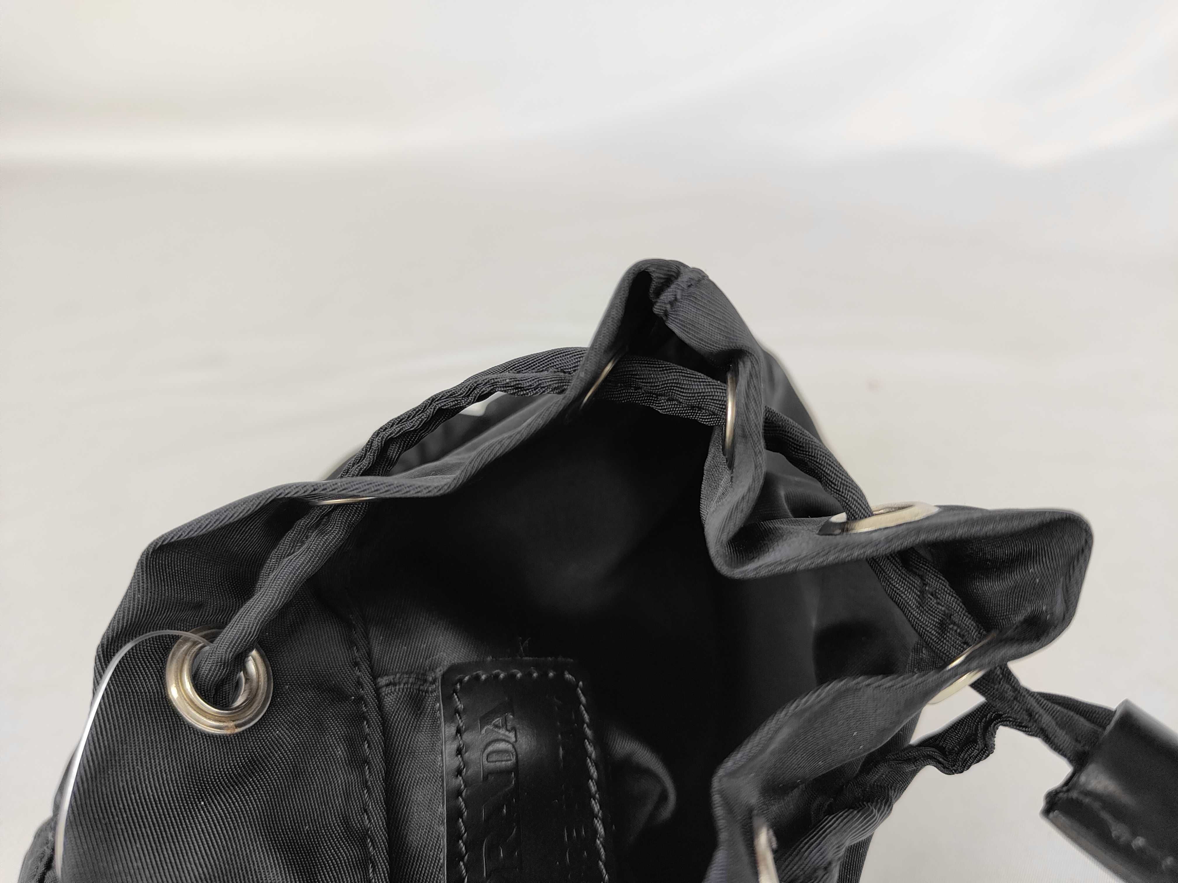 Nylon Drawstring Pouch, Black — view 10