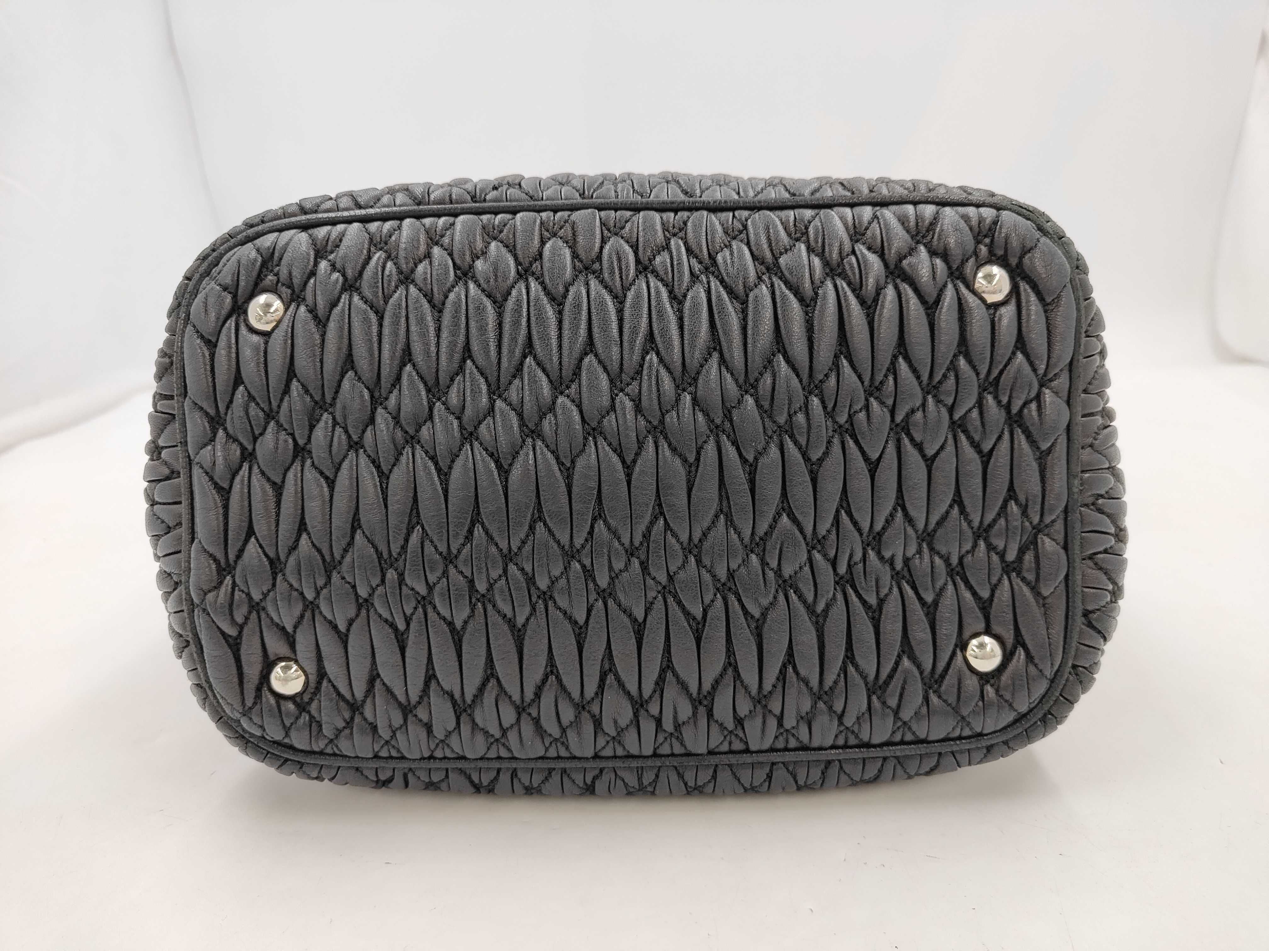 Matelassé 2-Way Bag with Long Strap, Beaded, Black Handbag — view 8