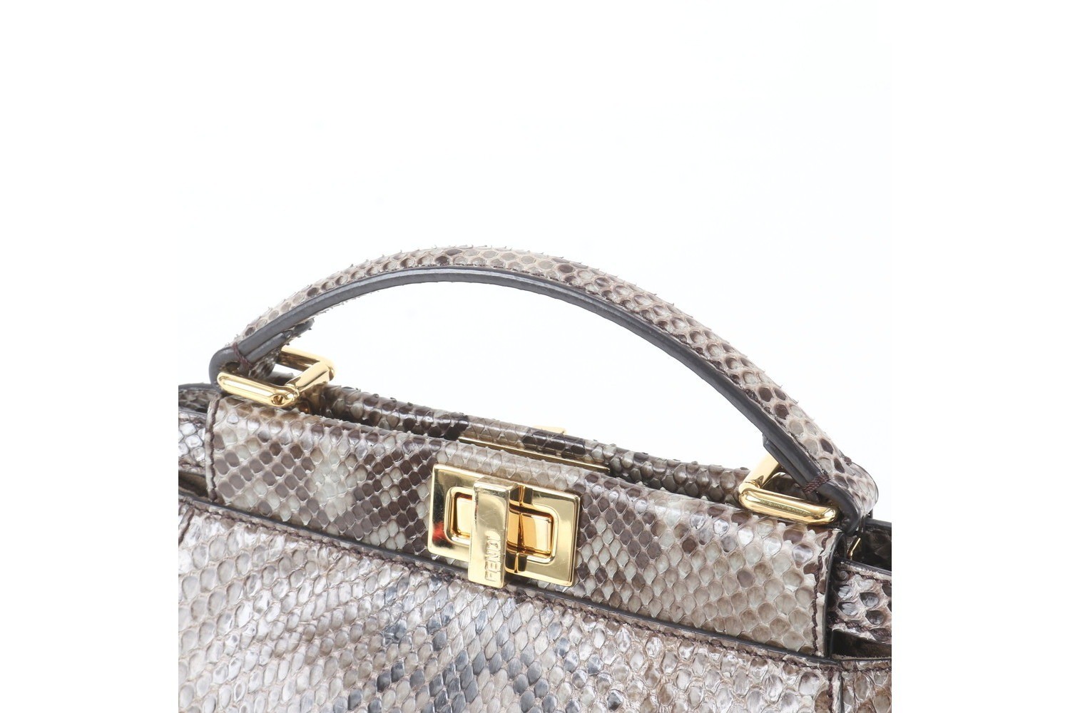 Peekaboo Python Leather Handbag — view 2