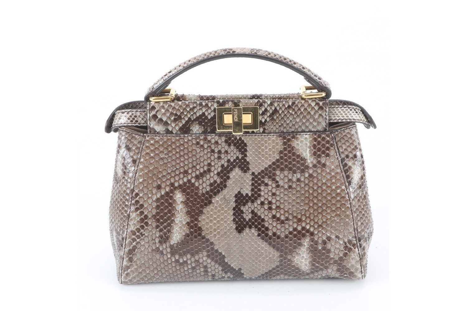 Peekaboo Python Leather Handbag — view 3