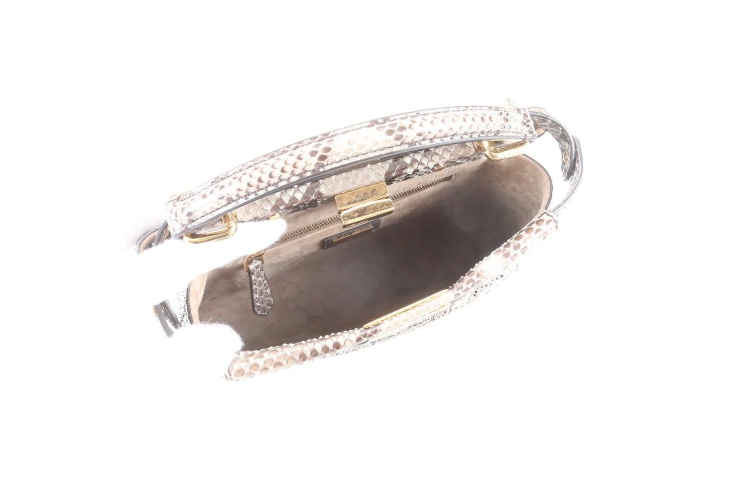 Peekaboo Python Leather Handbag — view 7