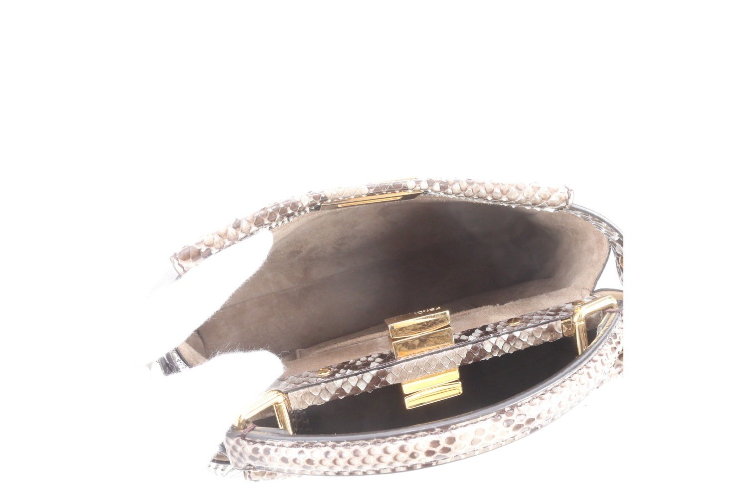 Peekaboo Python Leather Handbag — view 8