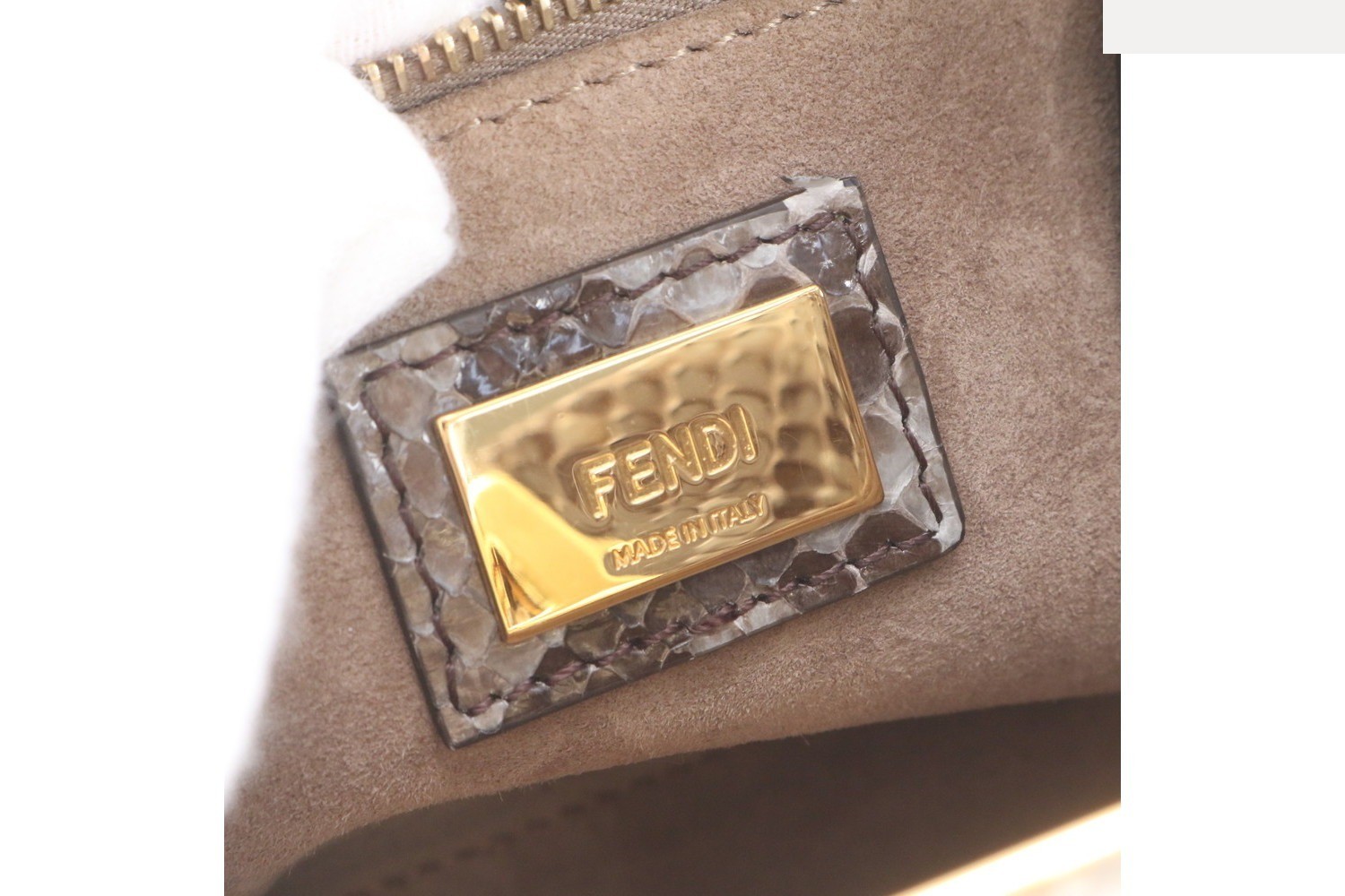 Peekaboo Python Leather Handbag — view 9