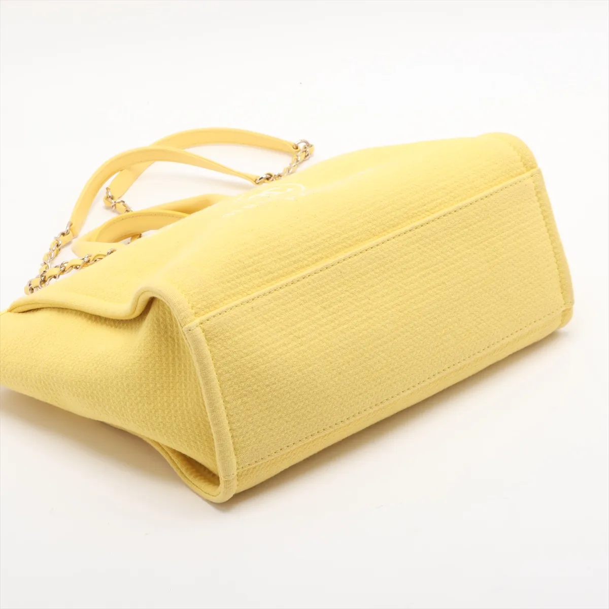 Deauville MM Canvas x Leather 2WAY Tote Bag Yellow Gold Hardware TKH8210C Random Plate — view 4