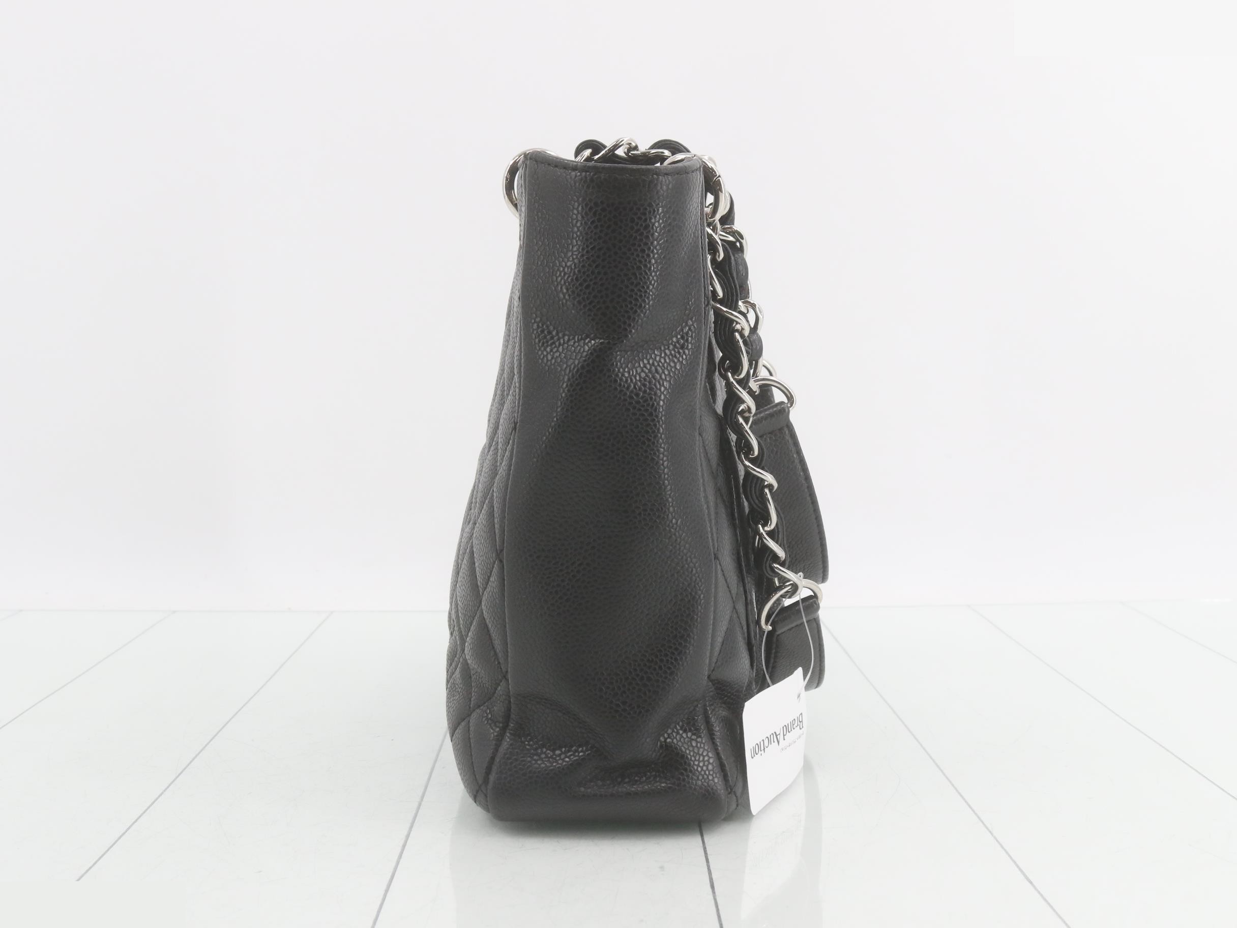 Matelassé PST Tote, Caviar Leather, Black, Silver Hardware, Serial Number 15-series, with original sticker. — view 3