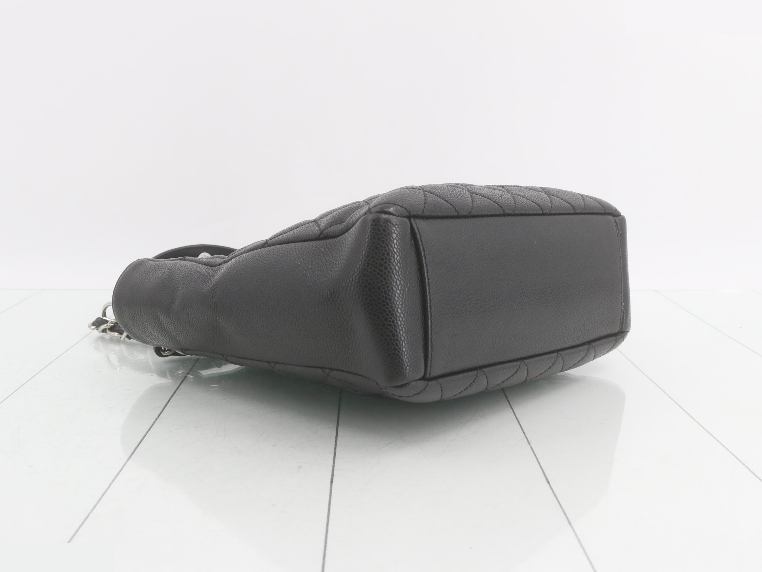 Matelassé PST Tote, Caviar Leather, Black, Silver Hardware, Serial Number 15-series, with original sticker. — view 5