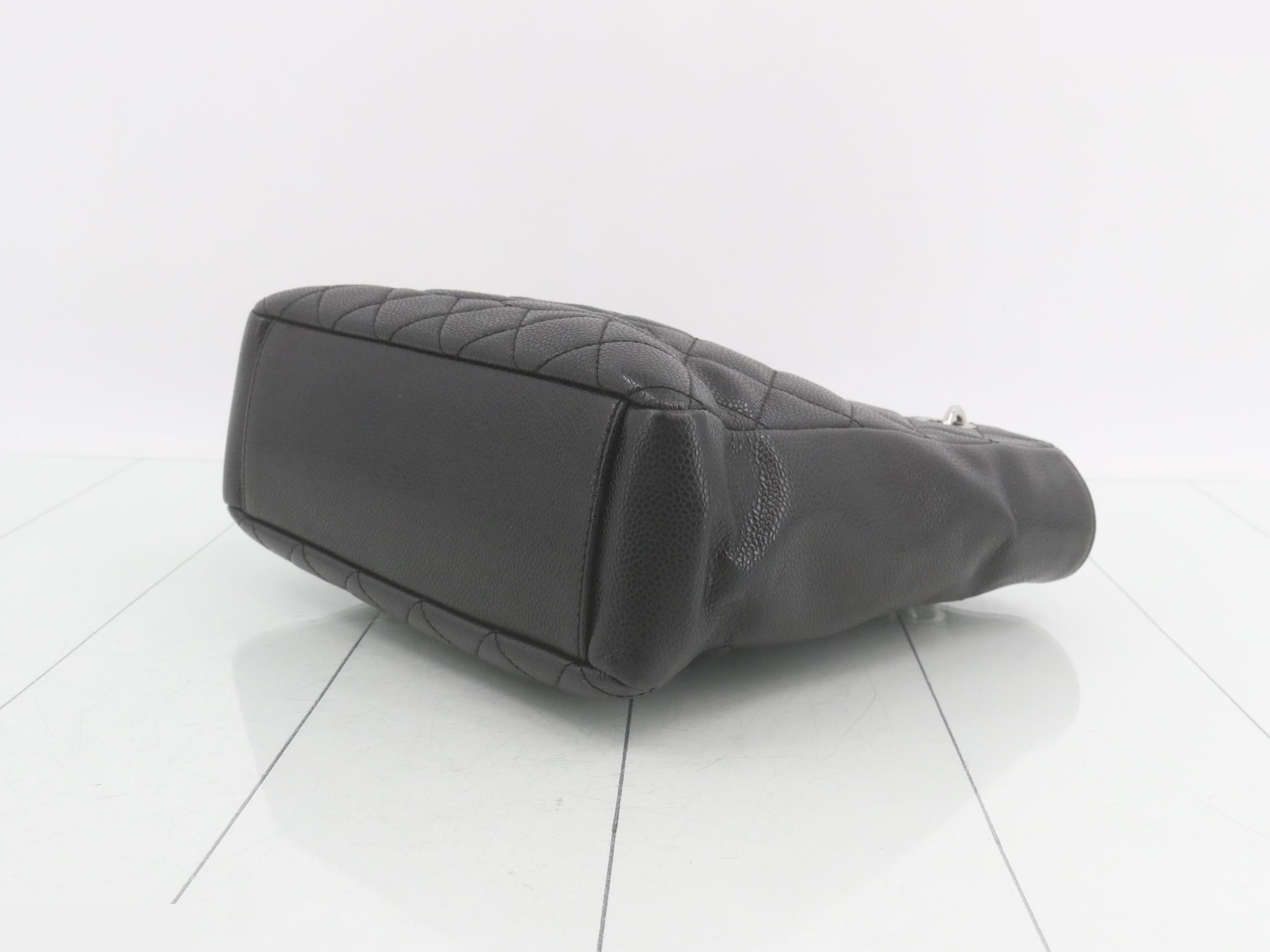 Matelassé PST Tote, Caviar Leather, Black, Silver Hardware, Serial Number 15-series, with original sticker. — view 6
