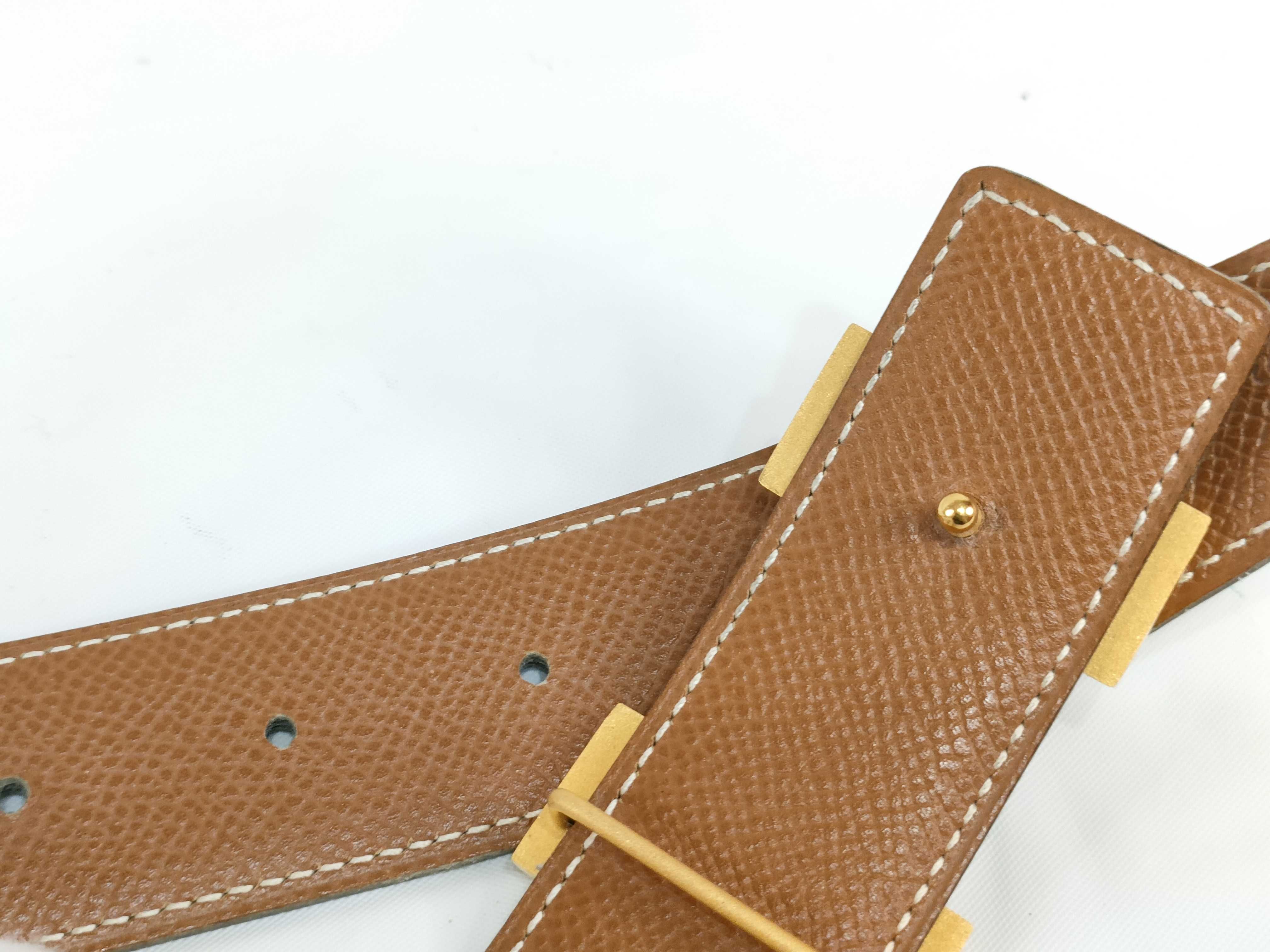 Constance belt with gold hardware and B stamp. — view 3