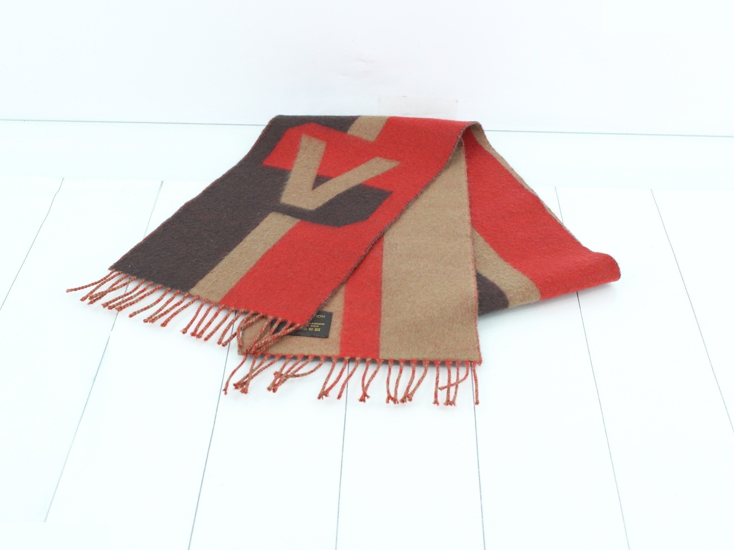 Cashmere scarf, brown — view 2