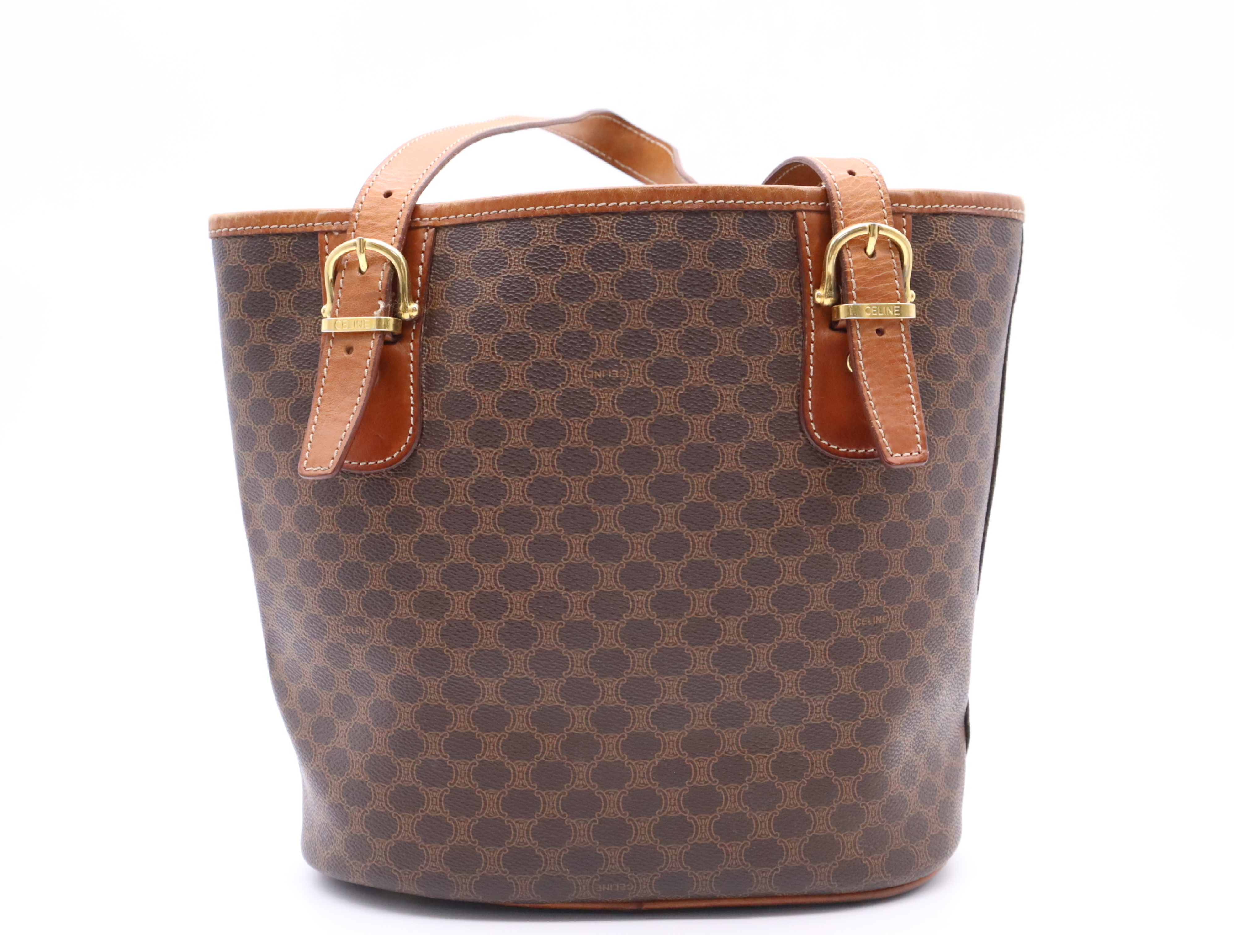 PVC x Leather Macadam Tote Bag, Brown, Gold Hardware Tote Bag — view 2