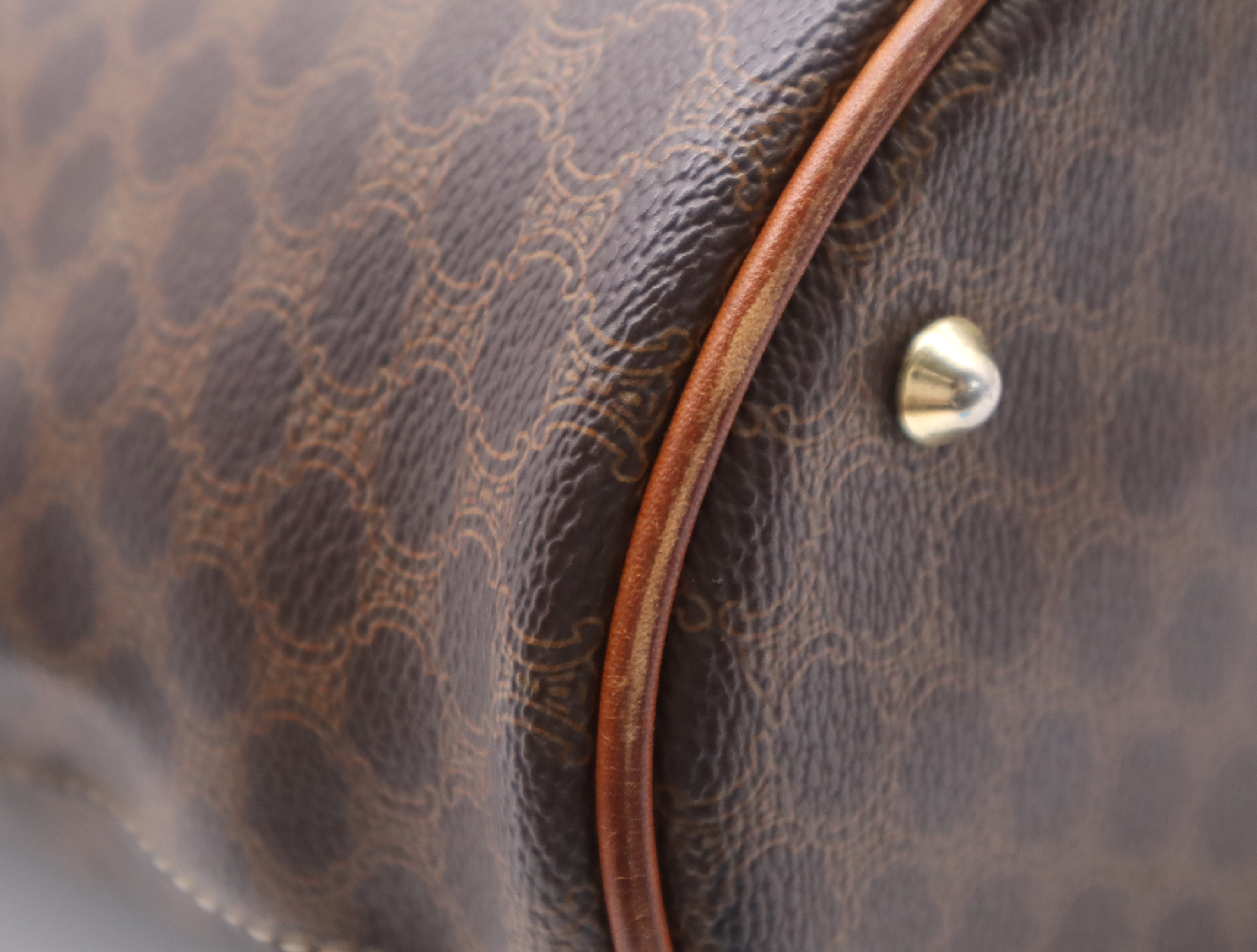 PVC x Leather Macadam Tote Bag, Brown, Gold Hardware Tote Bag — view 6