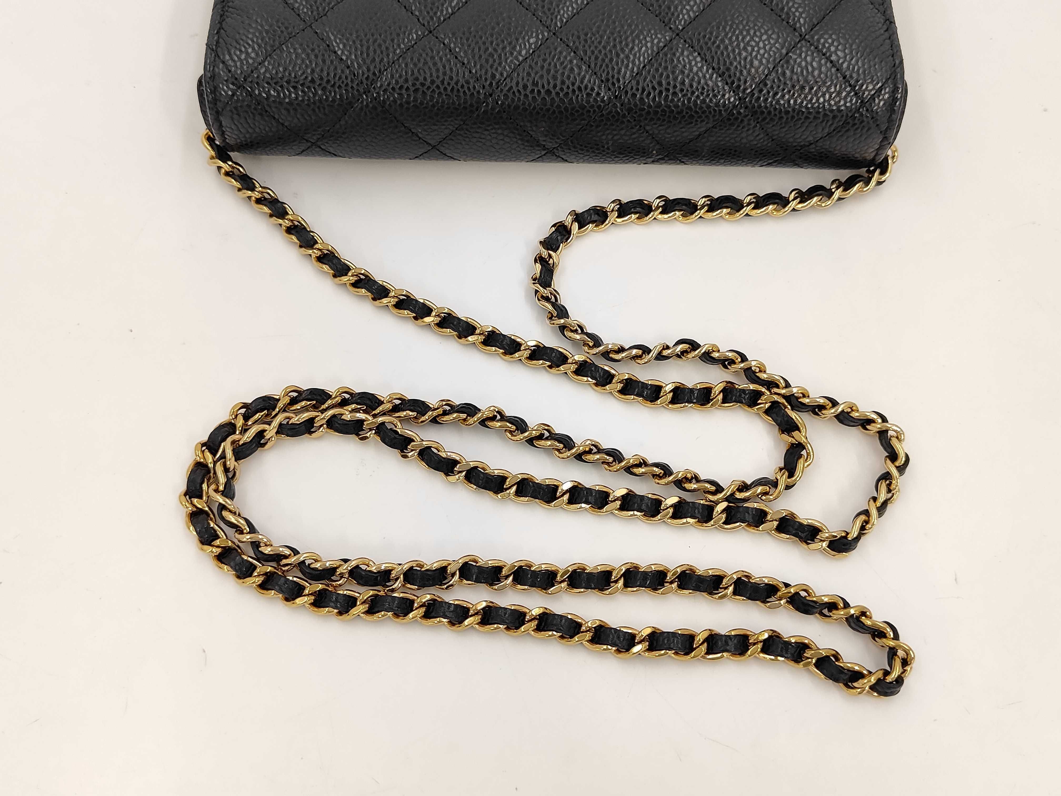 woc chain bag black gold button shoulder bag — view 5