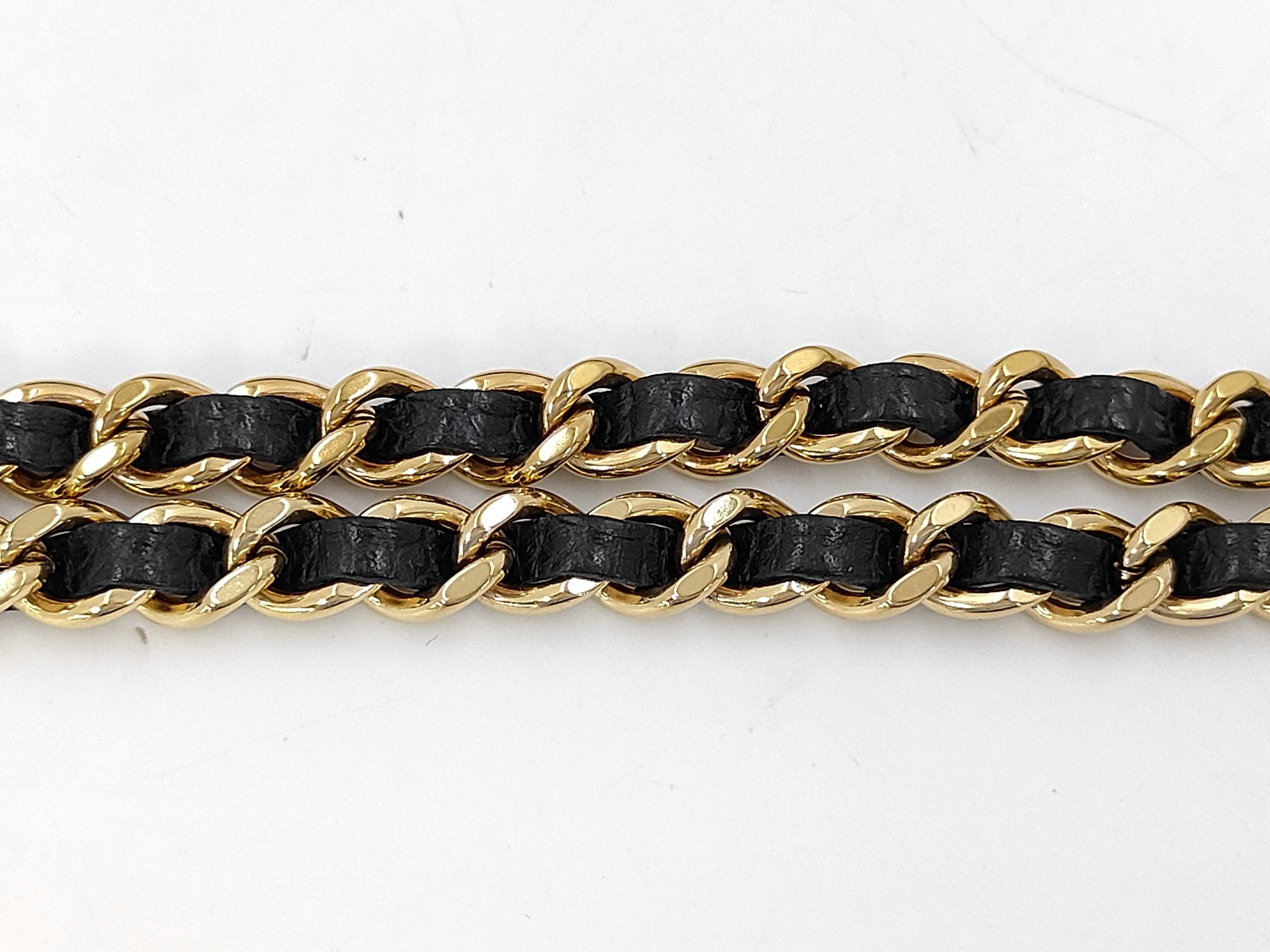 woc chain bag black gold button shoulder bag — view 6