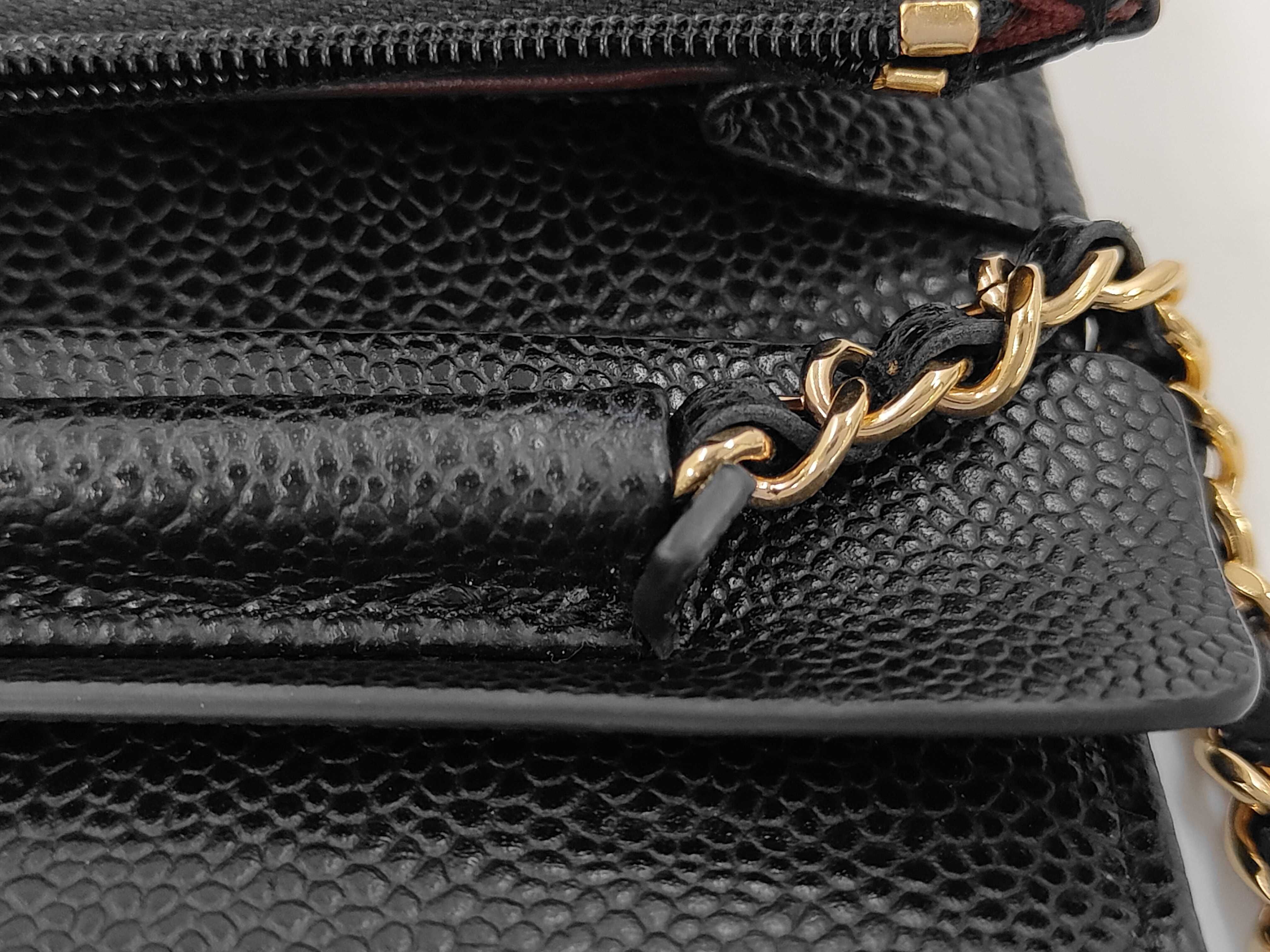woc chain bag black gold button shoulder bag — view 7