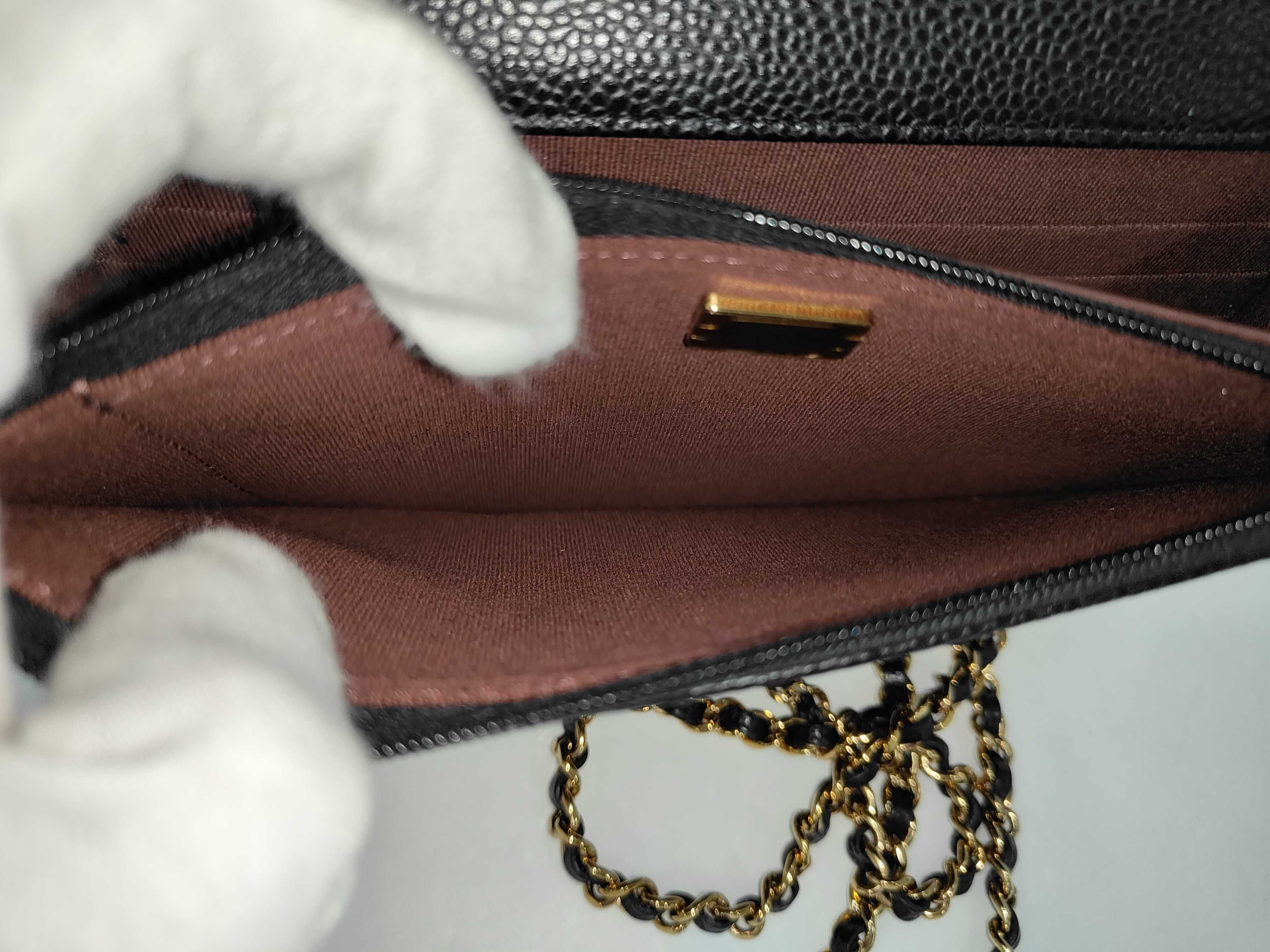 woc chain bag black gold button shoulder bag — view 10