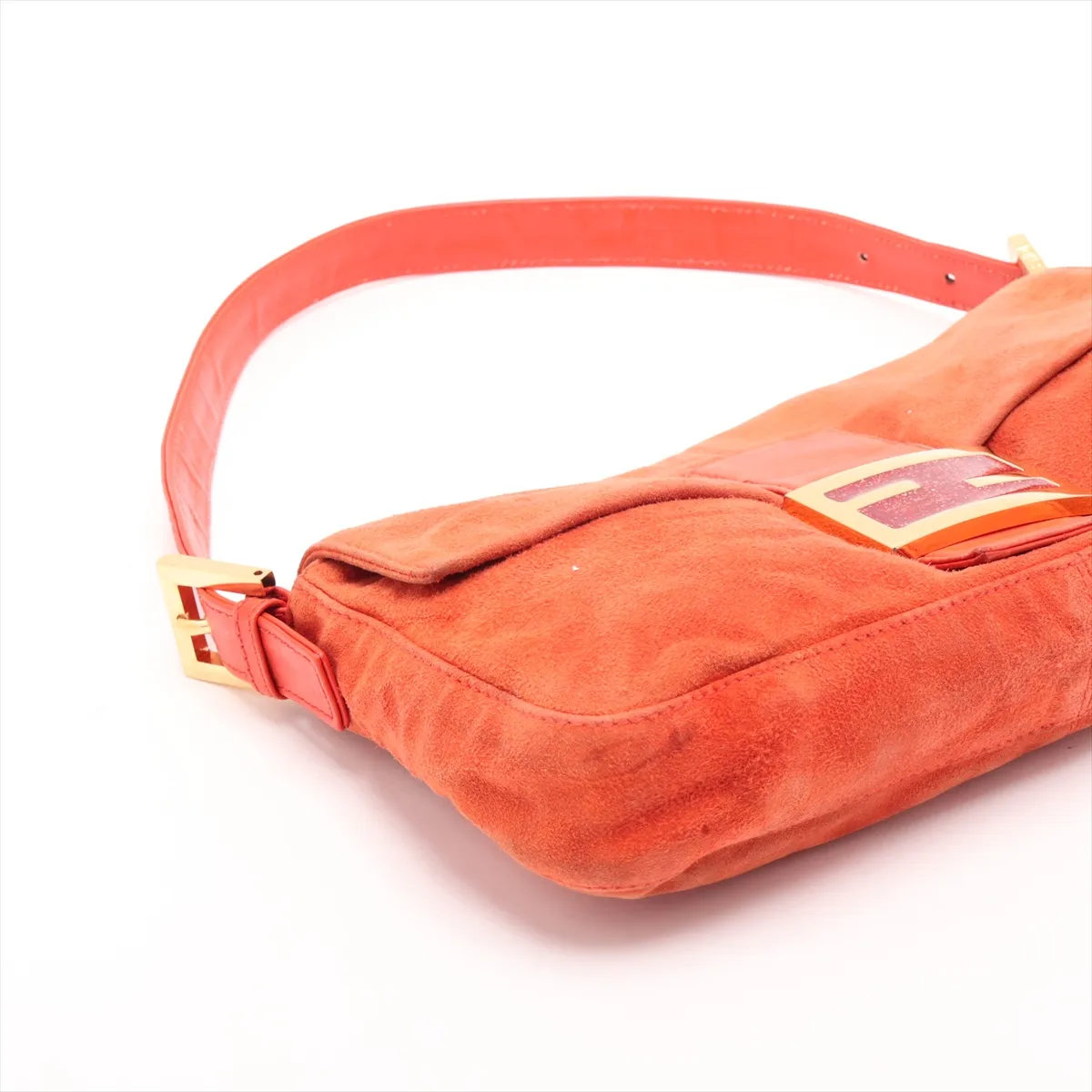Mamma Bucket 26424 Suede x Leather Shoulder Bag Orange — view 4