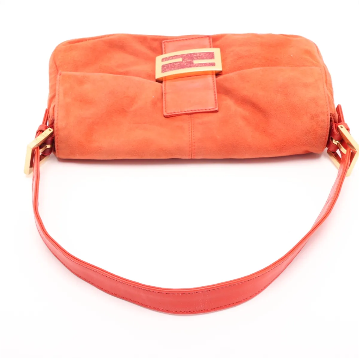 Mamma Bucket 26424 Suede x Leather Shoulder Bag Orange — view 5