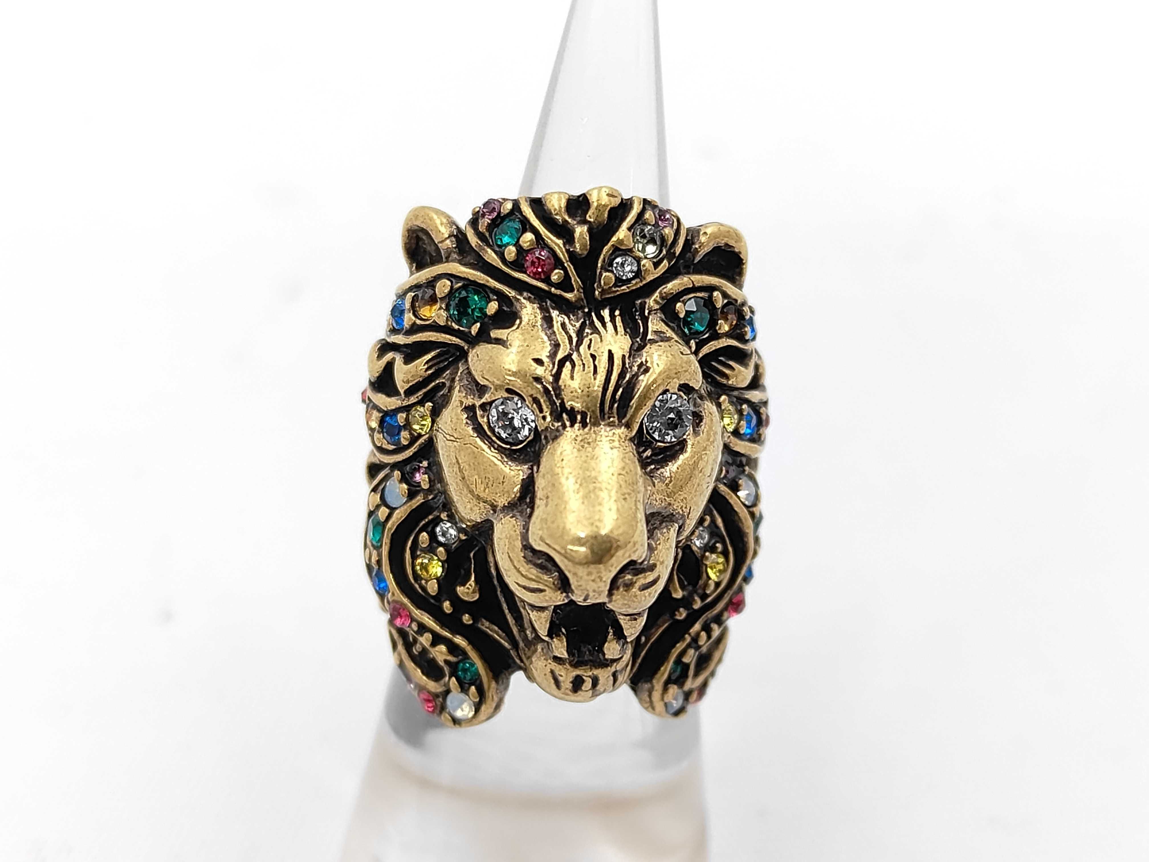 Lion Ring #10 Multicolor Stone Ring