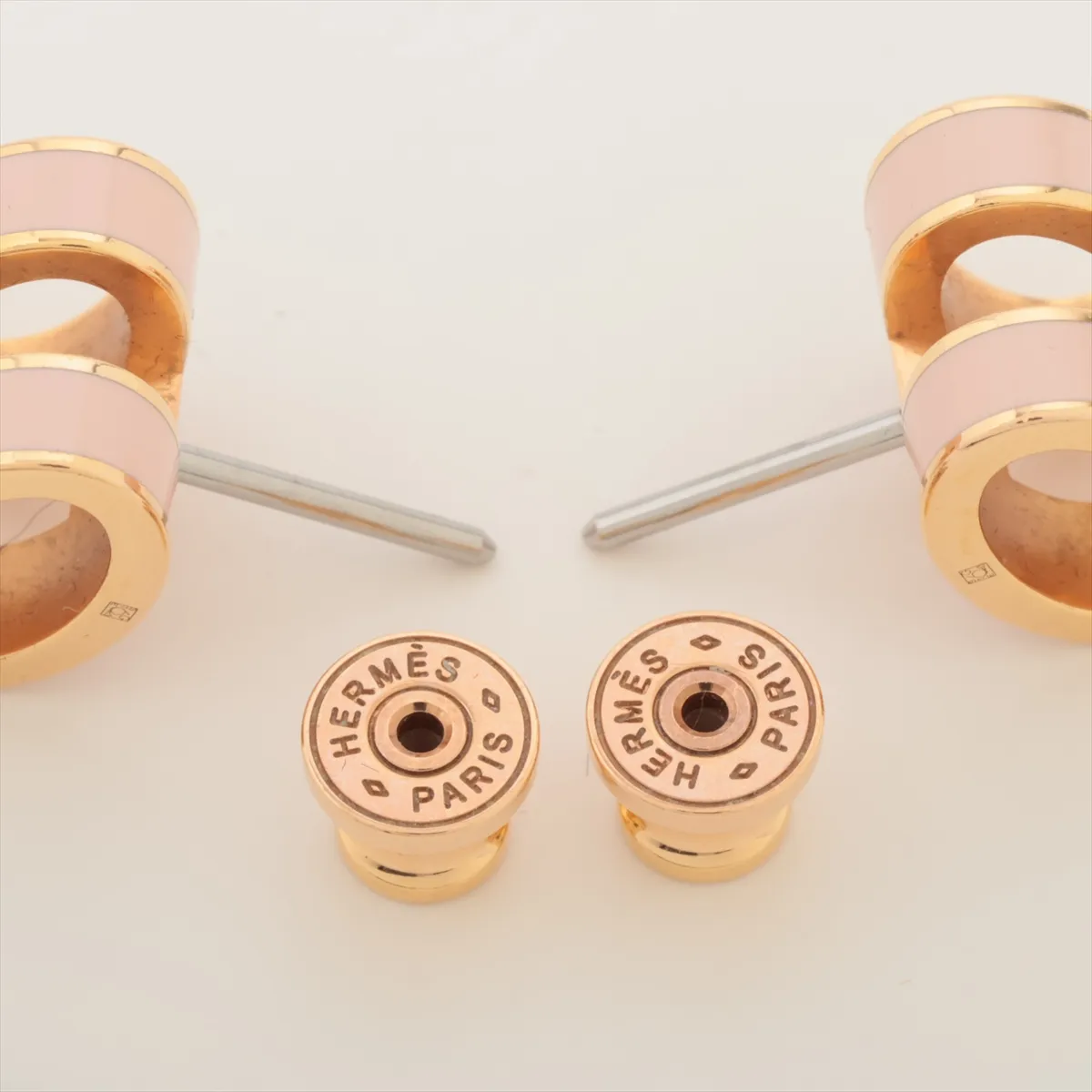Pop H GD0251 Earrings (Pair) GP Pink x Gold. Shows — view 4