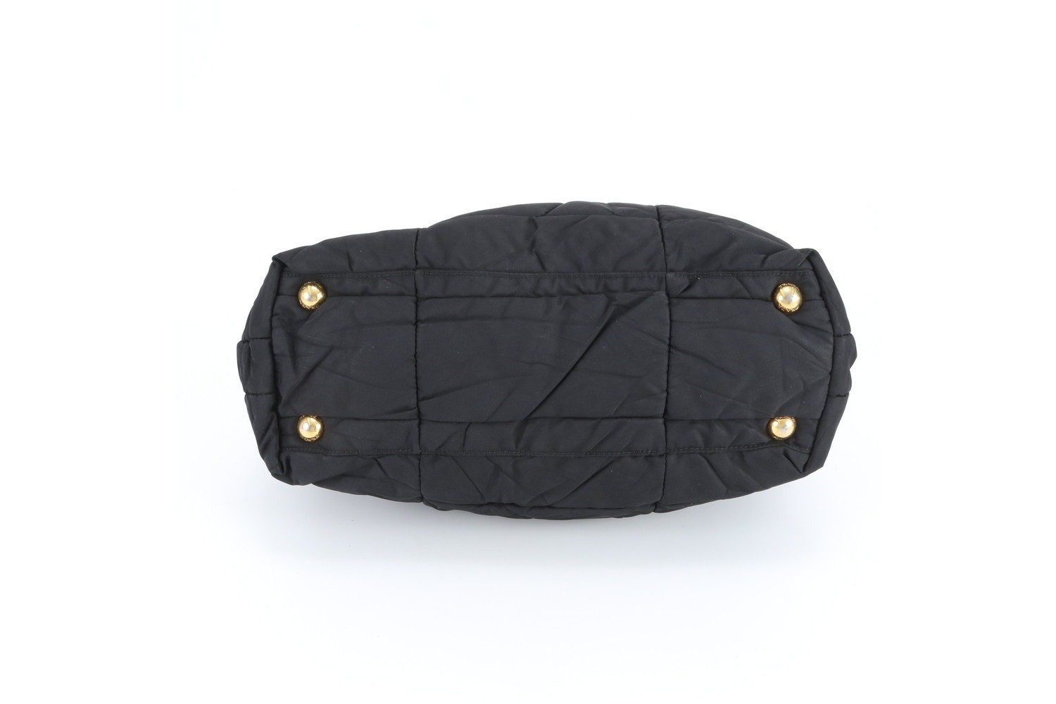 Tessuto Nylon Crispy Triangle Logo Leather Tote Bag — view 6