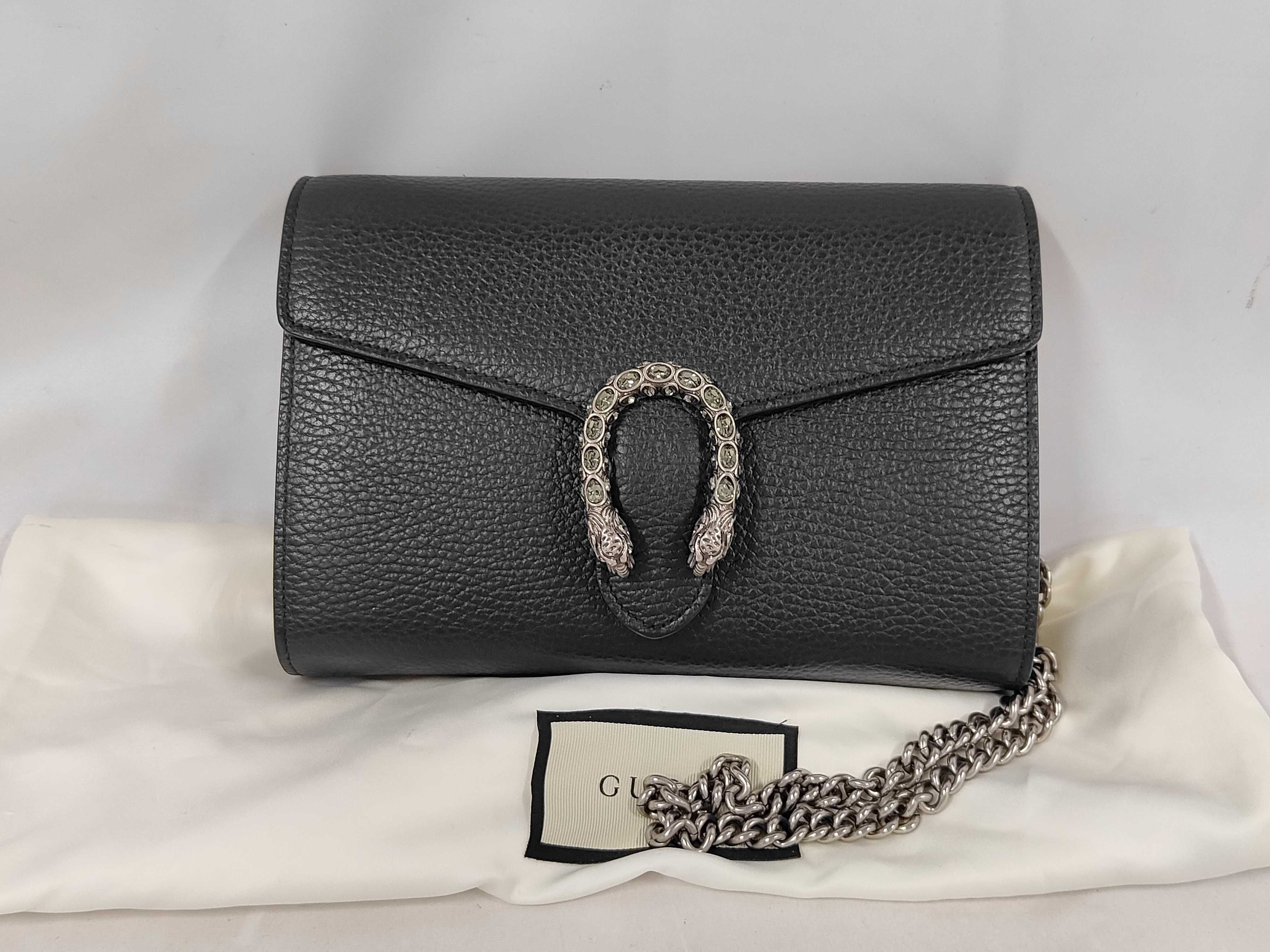 Dionysus Chain Wallet Black 401231・2067 Leather Shoulder Bag