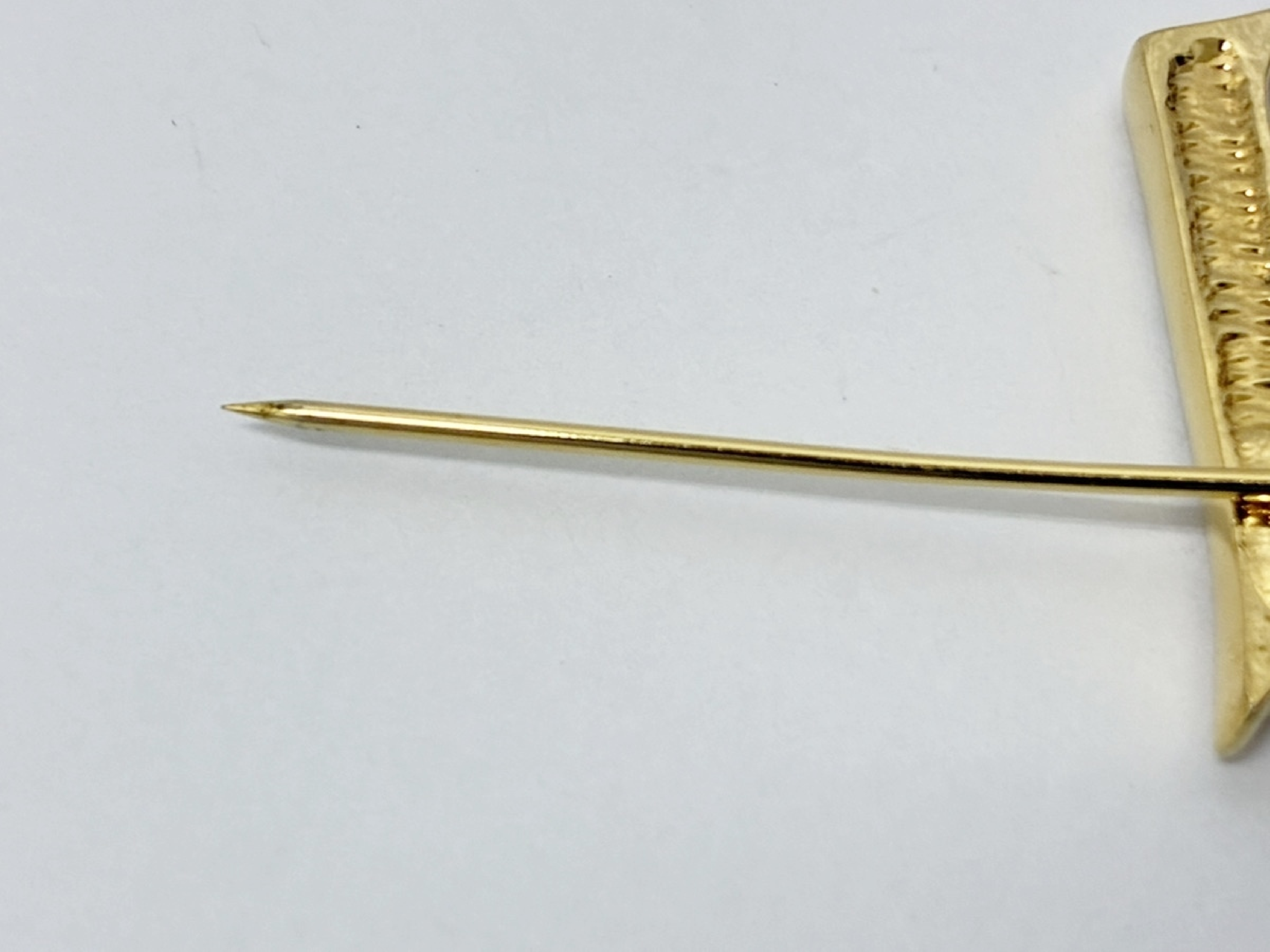 logo rhinestone brooch — view 4