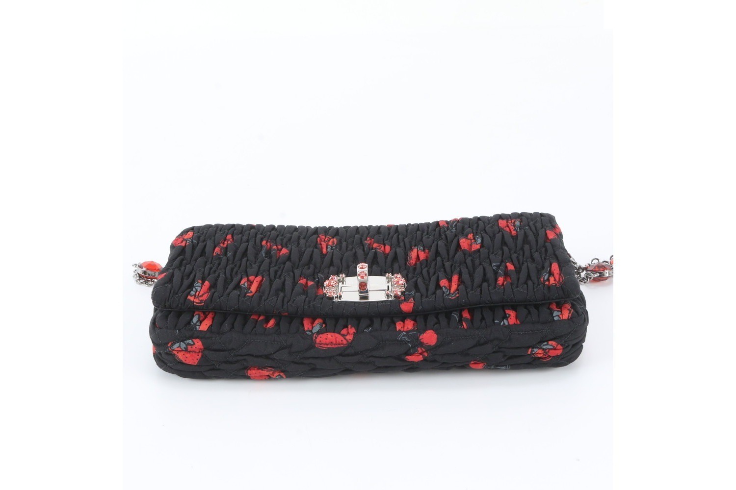 Matelassé Strawberry Bijou Leather Shoulder Bag — view 6