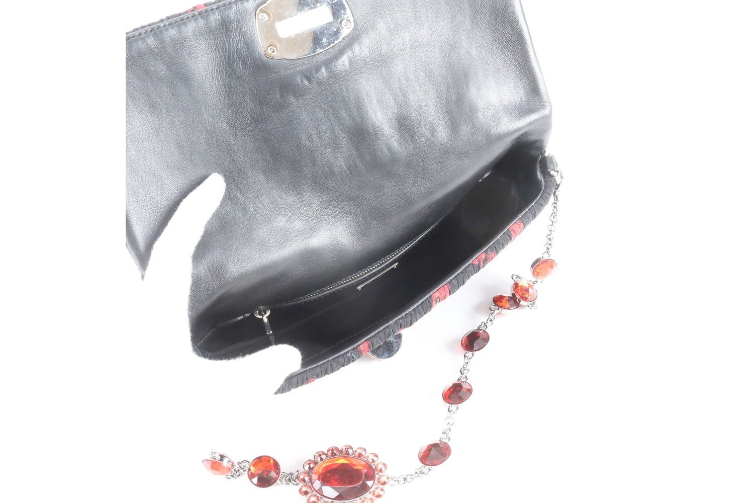 Matelassé Strawberry Bijou Leather Shoulder Bag — view 7