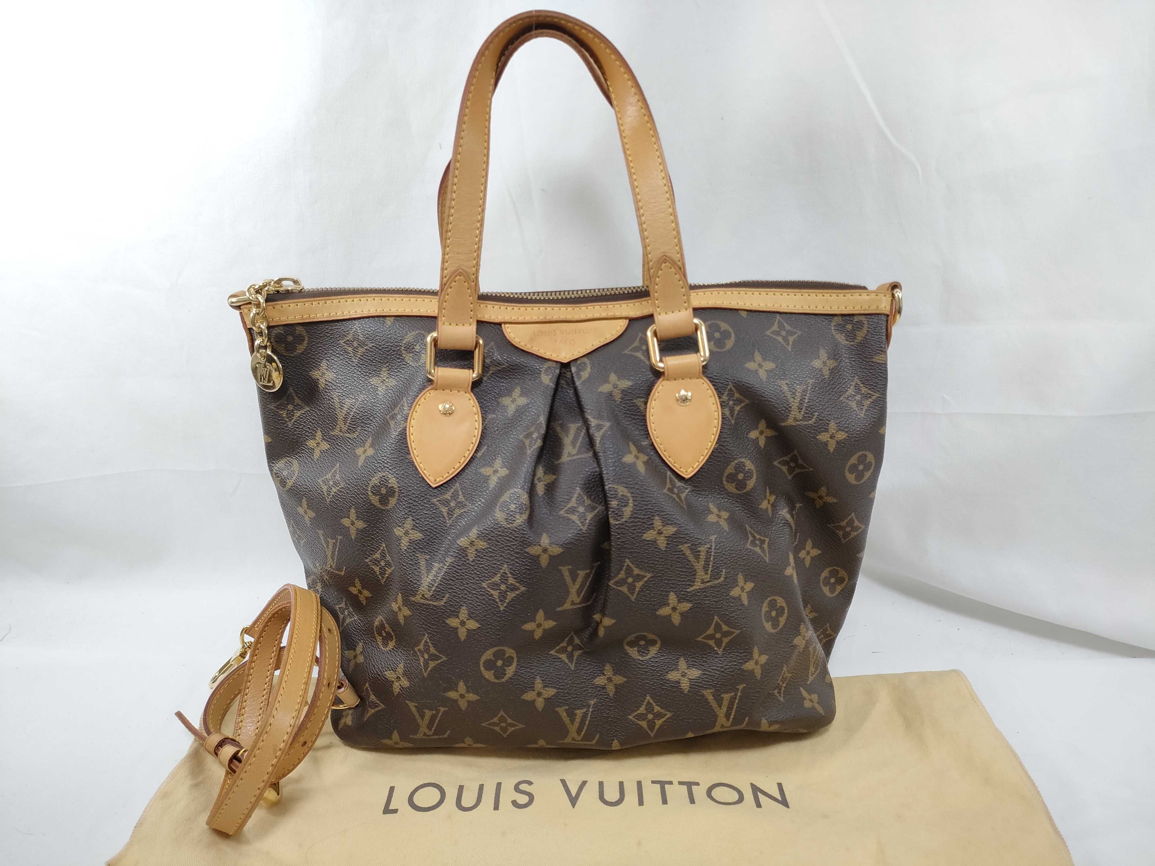 Monogram Palermo PM M40145 2-Way Tote Bag (Brown)