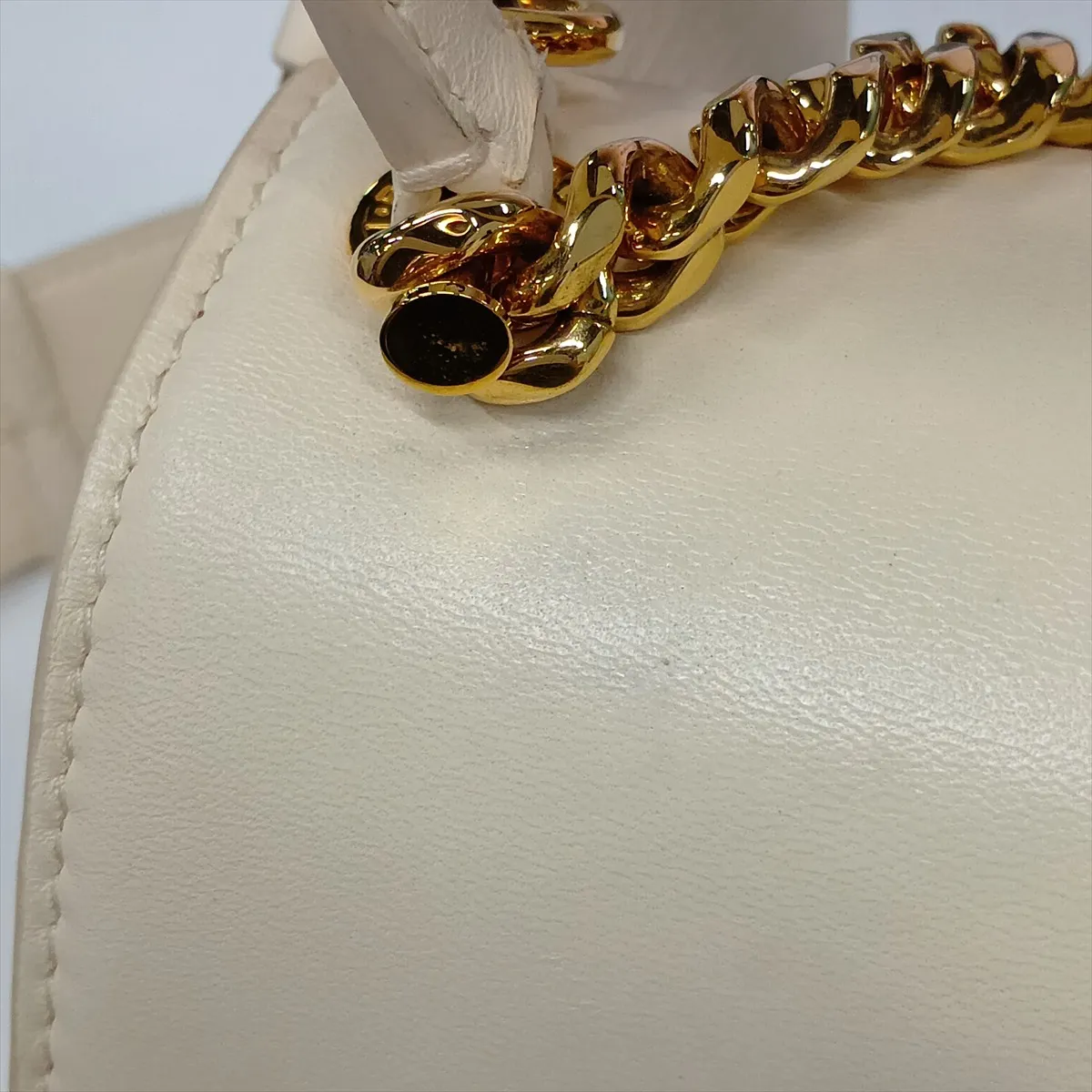 Serpenti Leather 2-Way Handbag, White, with Mirror — view 14