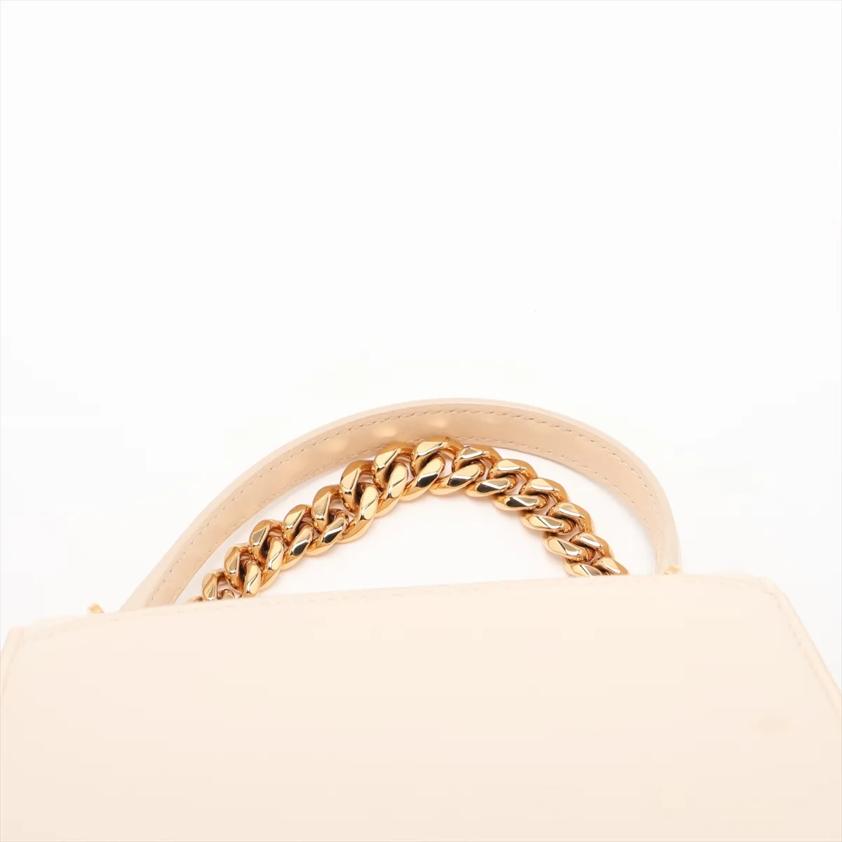 Serpenti Leather 2-Way Handbag, White, with Mirror — view 6