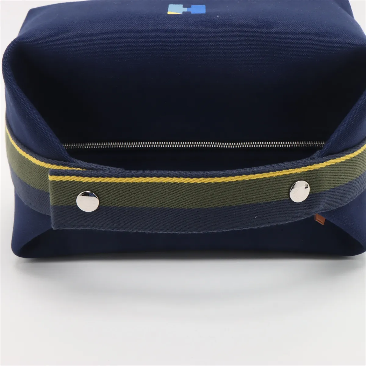 Bride à Black GM Canvas Navy Silver Hardware — view 5