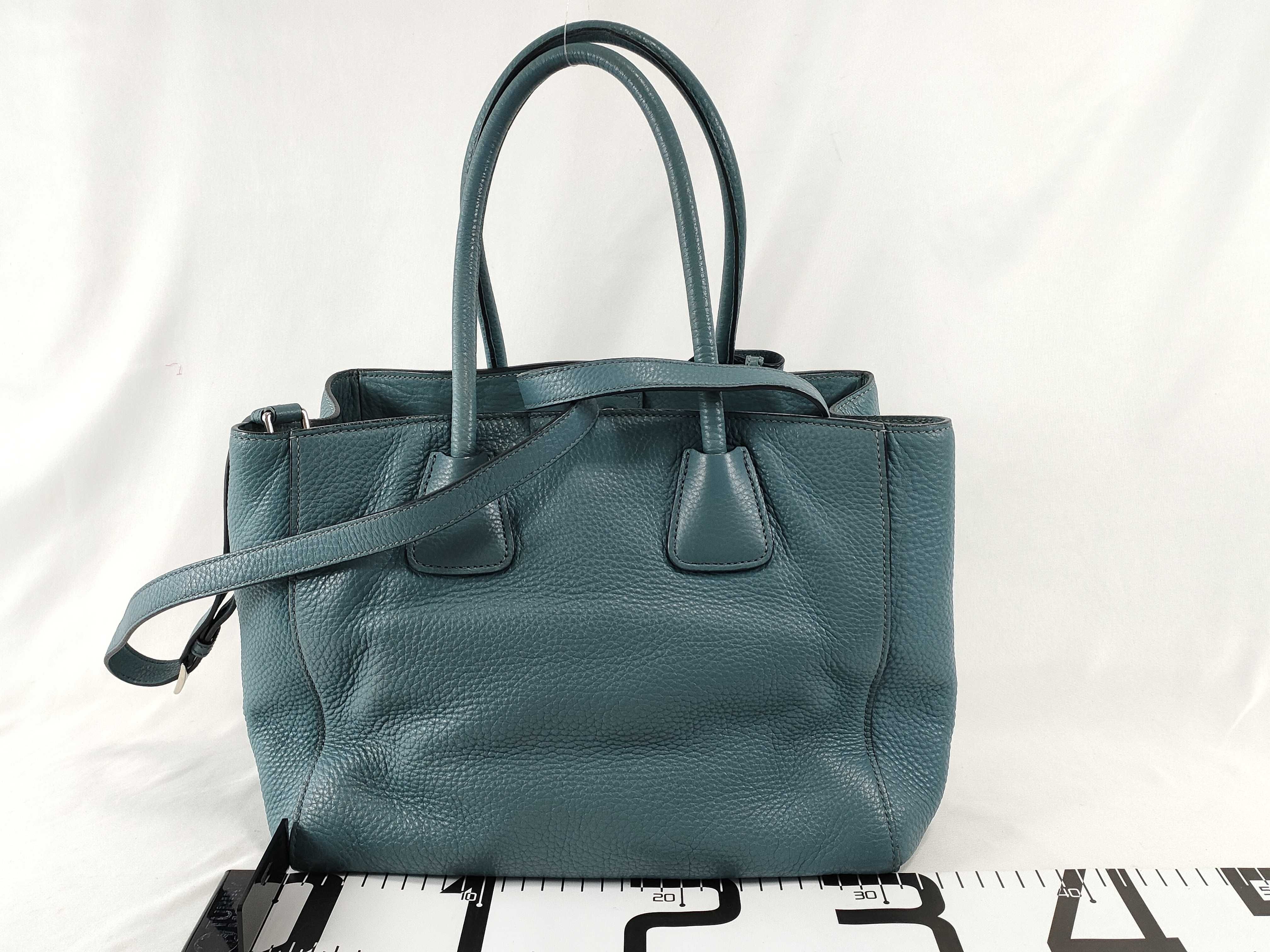 2-way tote bag, Vitello, blue tote bag — view 2